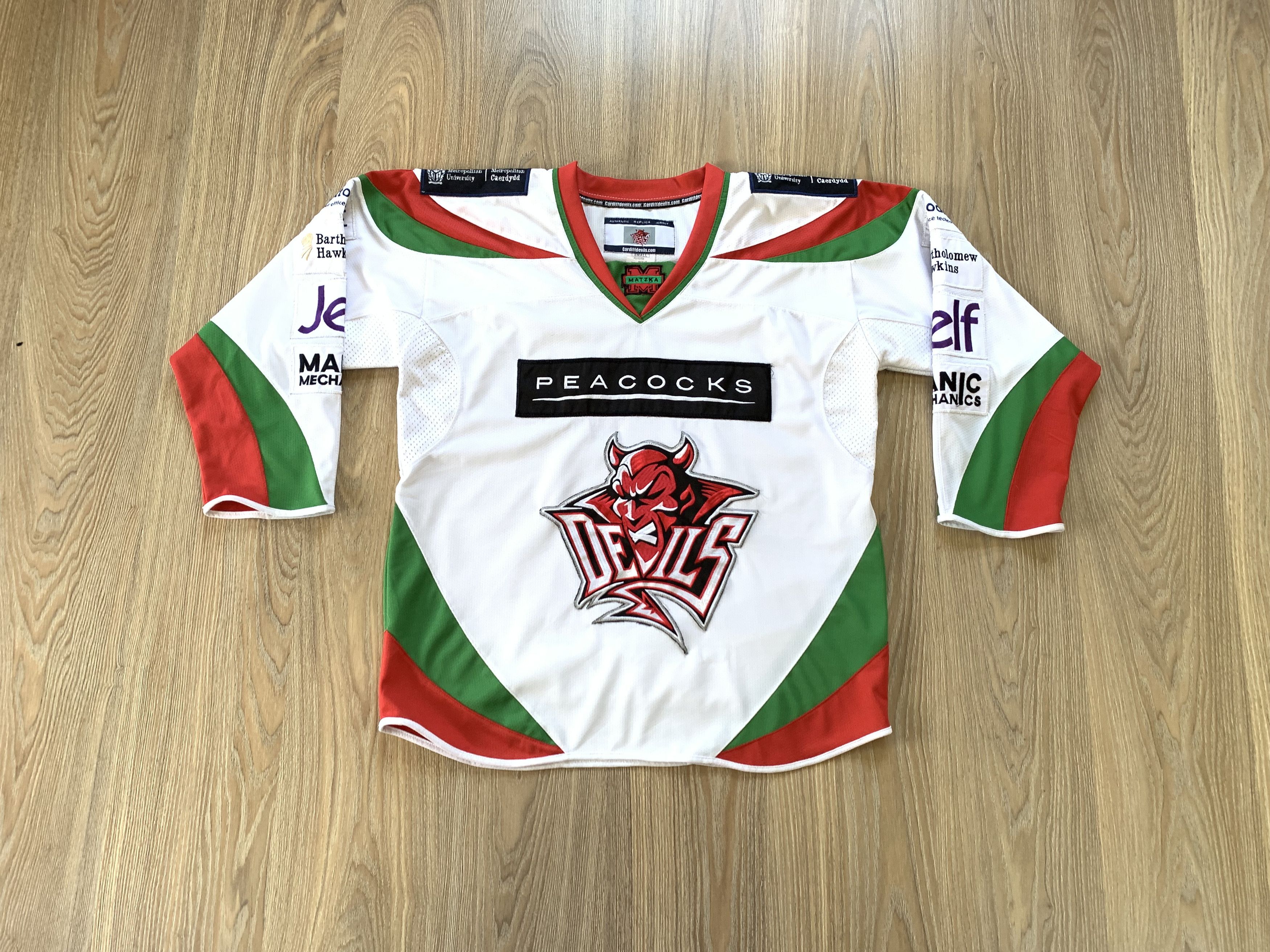 NHL × Vintage Vintage Cardiff Devils Hockey Jersey Size US S / EU 44-46 / 1 - 1 Thumbnail
