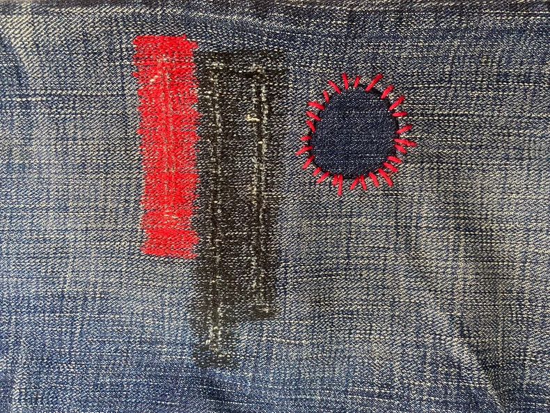 Number (N)ine Number (N)ine05SS red knife-cut jeans 2503-Nextarrow Size US 32 / EU 48 - 7 Thumbnail