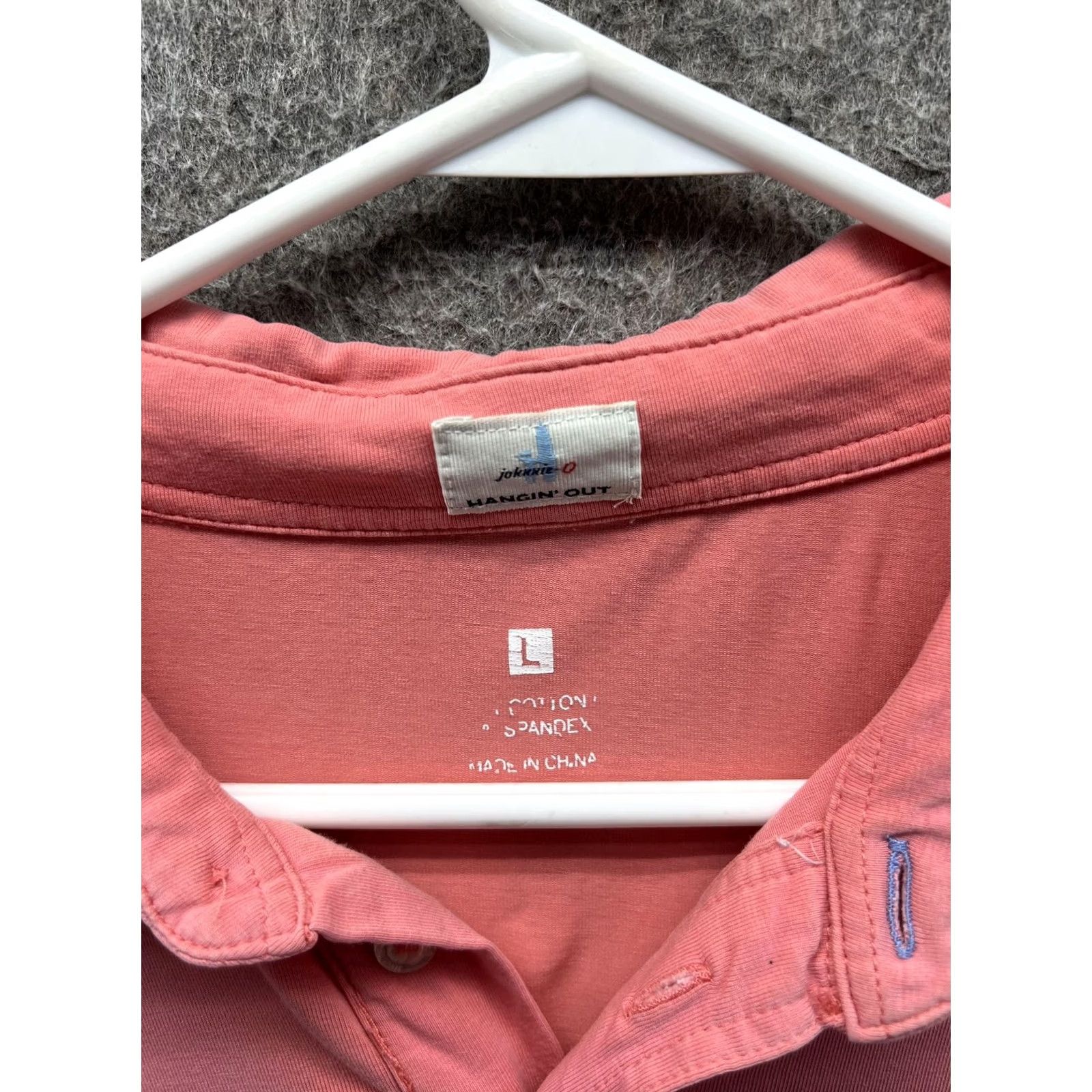 johnnie-O Johnnie-O Hangin' Out Polo Shirt Mens L Pink Pocket Stretch Short Sleeve Casual Size US L / EU 52-54 / 3 - 2 Thumbnail
