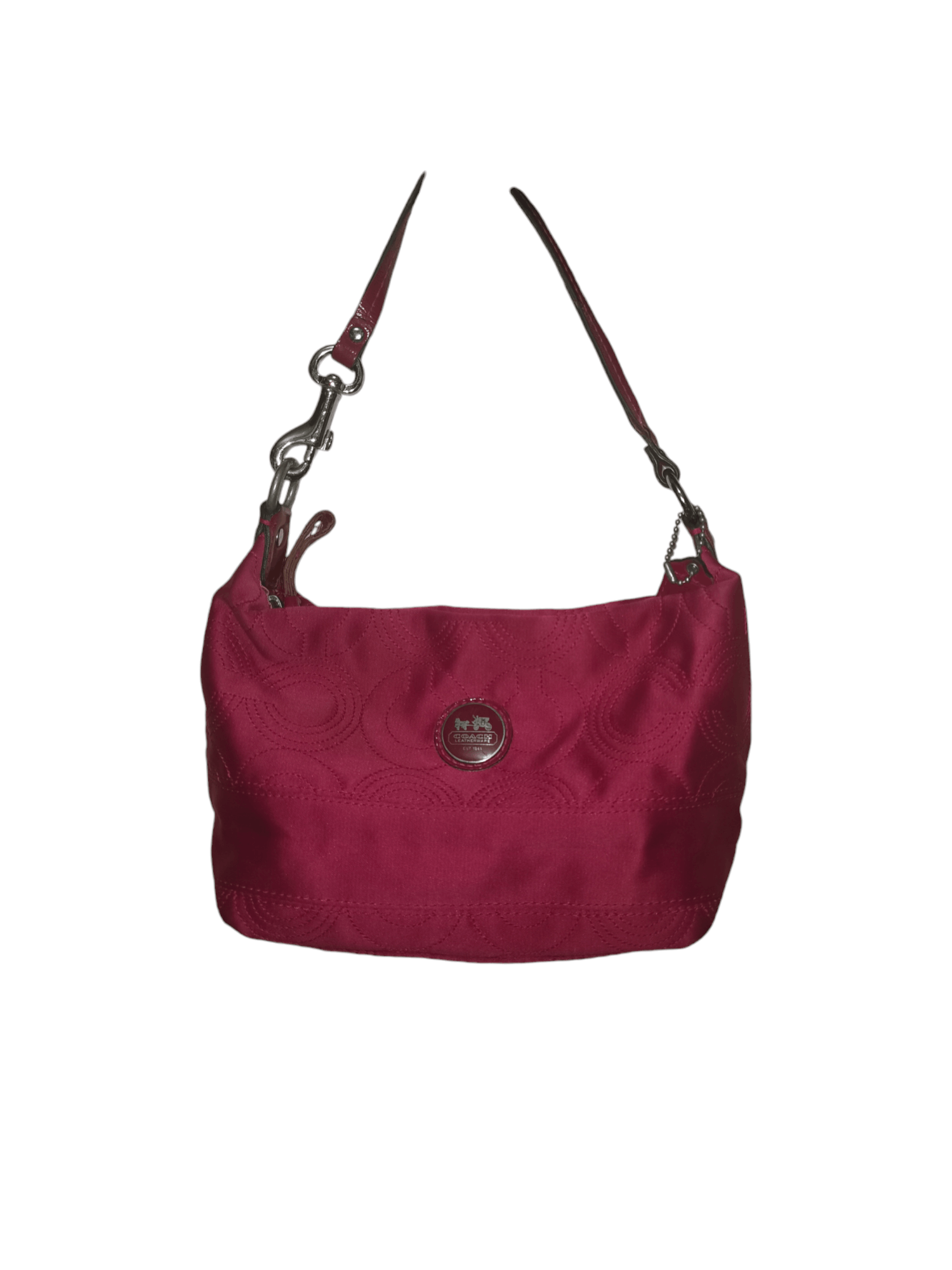 Coach Coach monogram pink pochette hand bag baguette Size ONE SIZE - 1 Thumbnail