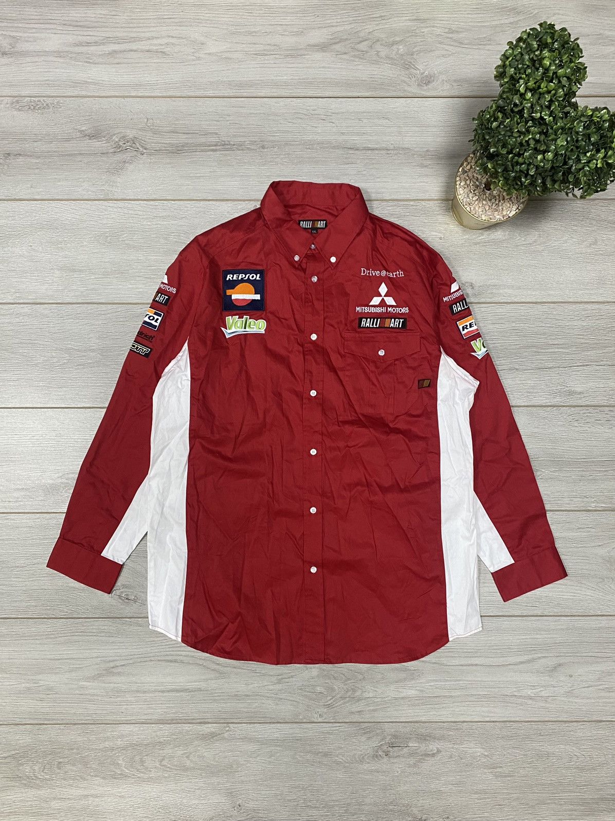 Vintage Repsol Gas Mitsubishi vintage racing shirt buttons Size US XXL / EU 58 / 5 - 1 Thumbnail