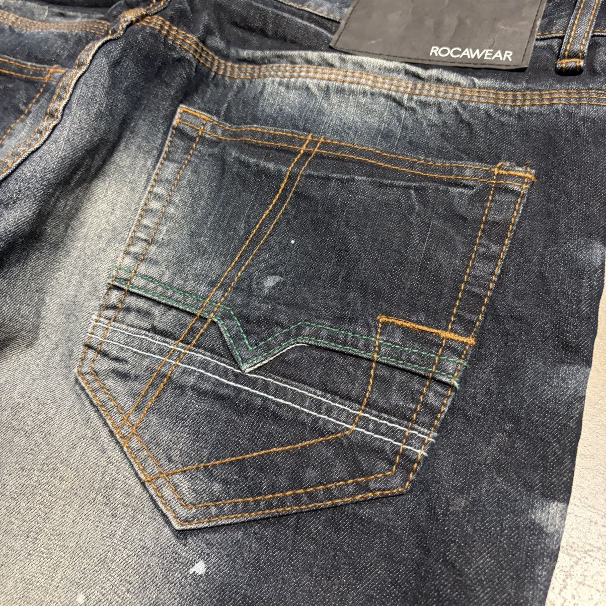 Rocawear Vintage Y2K Rocawear Baggy Denim Jeans Faded Wide Leg Skater Size US 36 / EU 52 - 12 Thumbnail