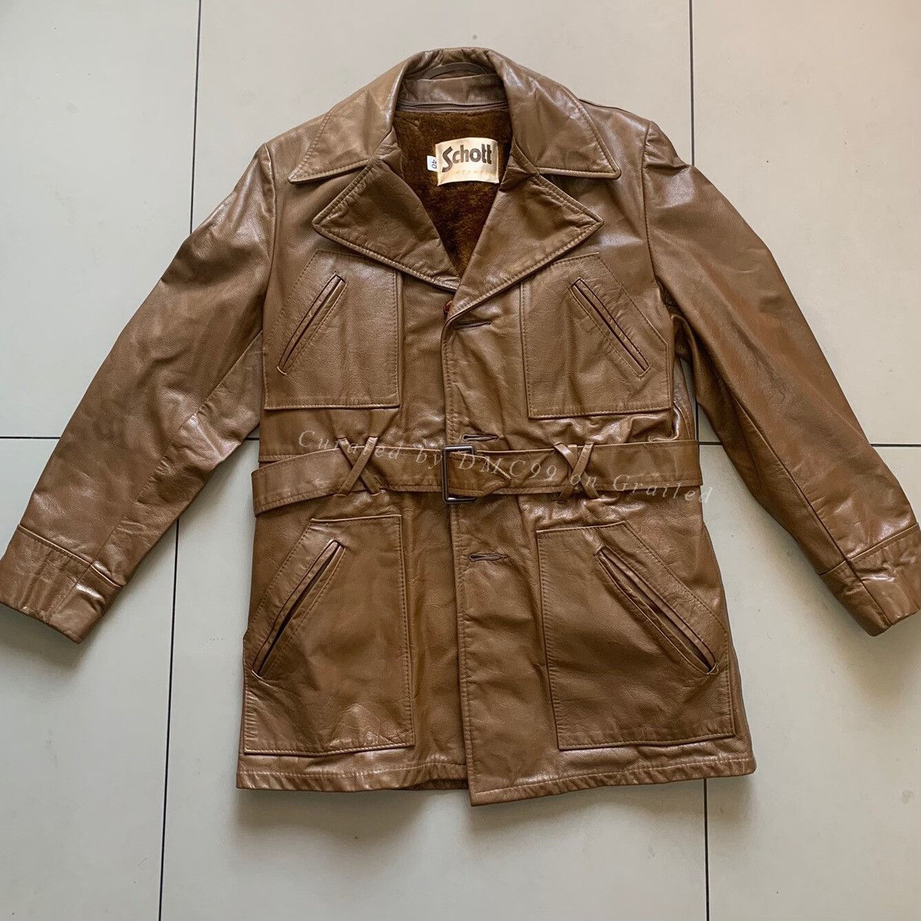 Vintage Vintage Schott Rare Leather Jacket Size US XXS / EU 40 - 1 Thumbnail