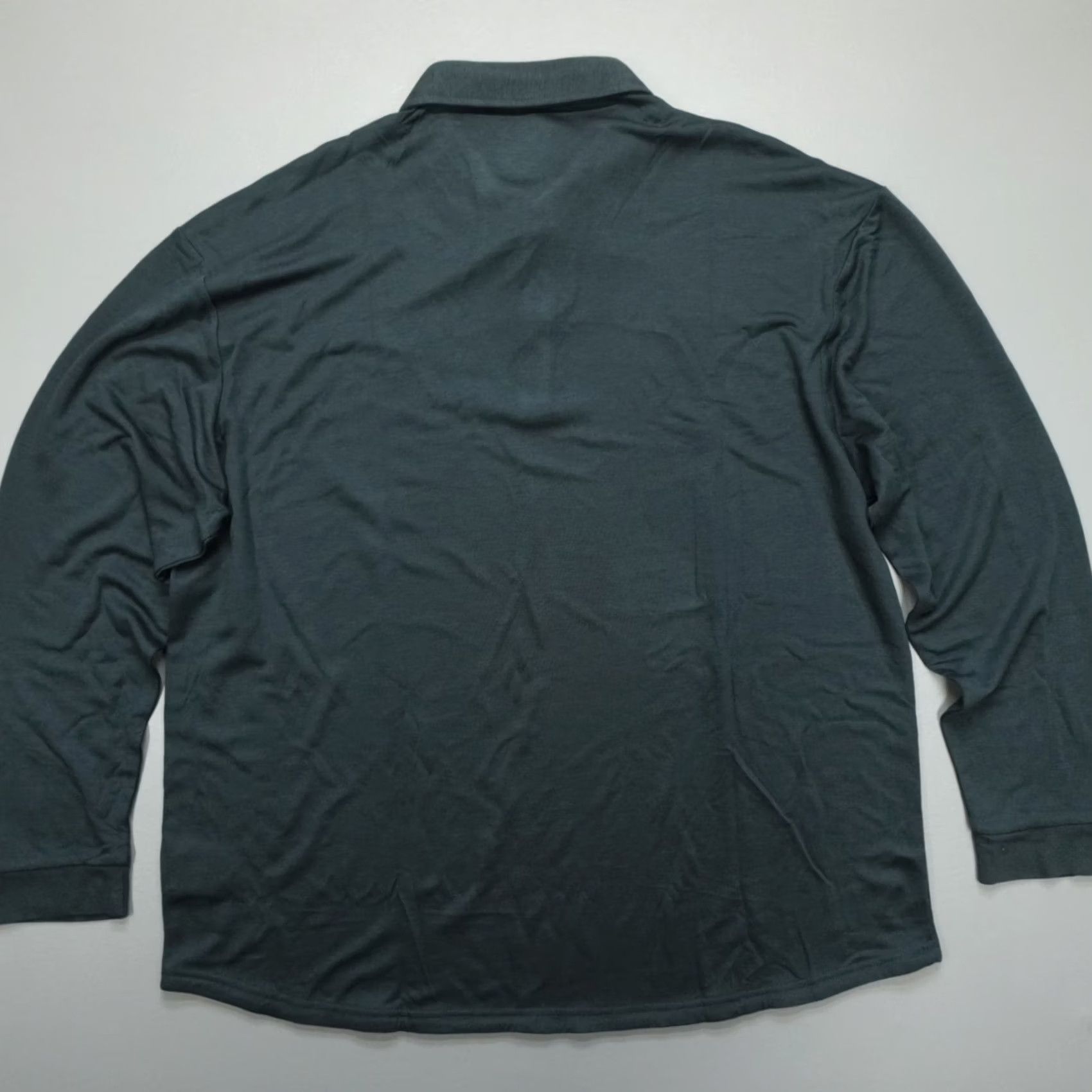 Vintage BYLT Lux Comfort Wool Long Sleeve Polo Men's 3XL Navy Blue Regular Fit Zipper Embroidered Logo Polo Shirt Vintage Not Size US XXL / EU 58 / 5 - 8 Thumbnail