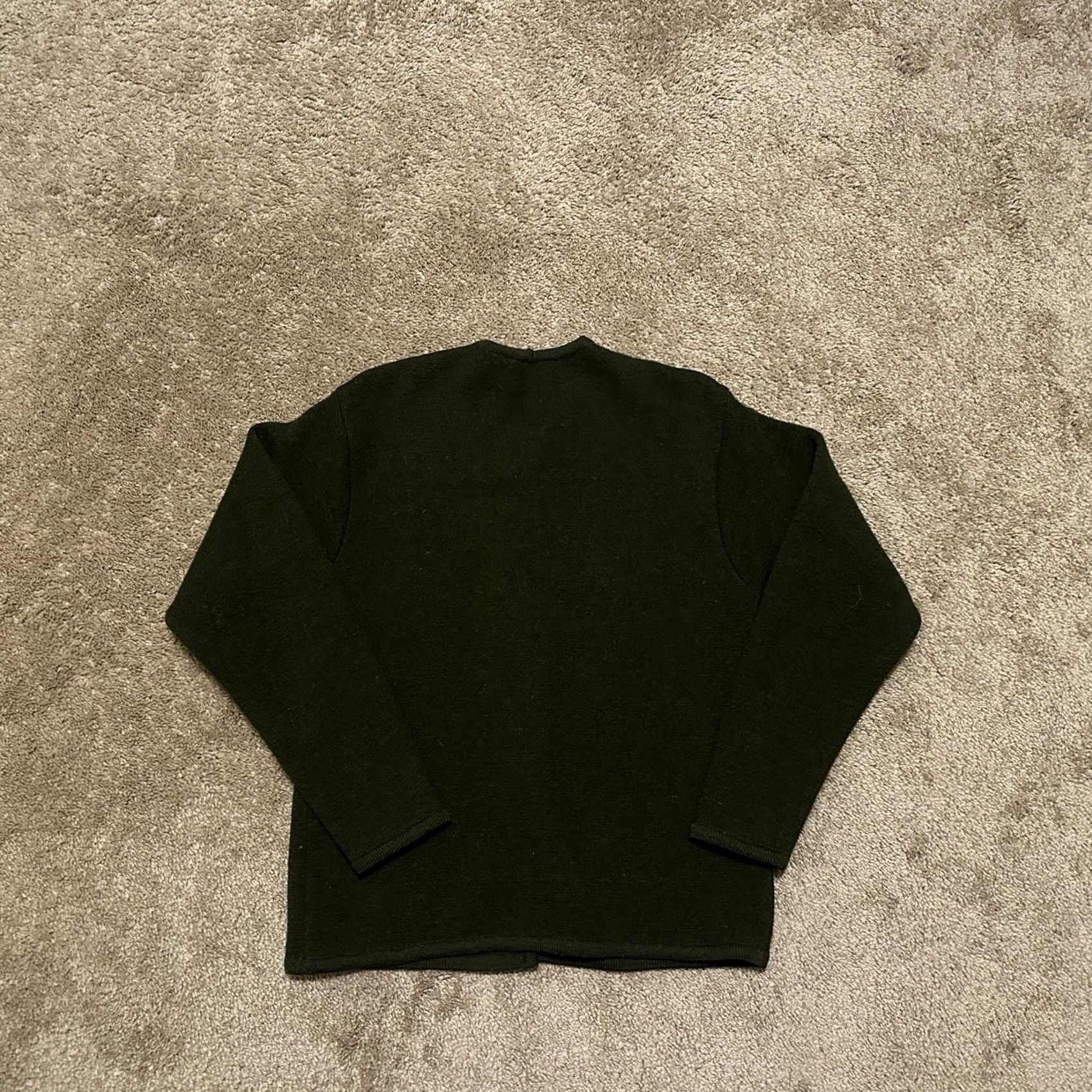 Vintage VINTAGE Eagles Eye Cardigan Sweater Green Wool Button Down 90s Medium Womens Size M / US 6-8 / IT 42-44 - 3 Thumbnail