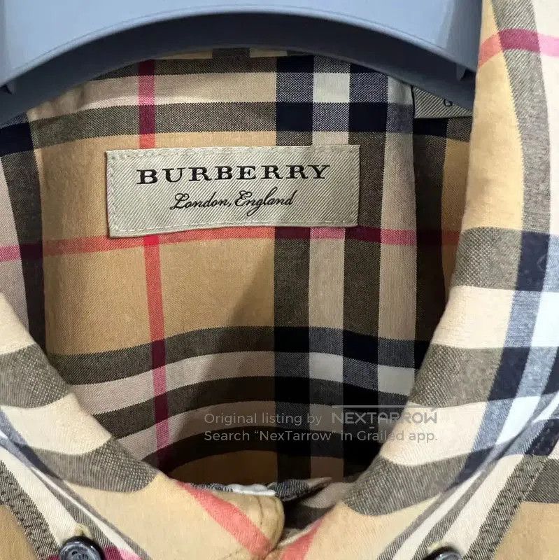 Burberry Burberry Khaki Plaid Short Sleeve Shirt. Size US L / EU 52-54 / 3 - 4 Thumbnail