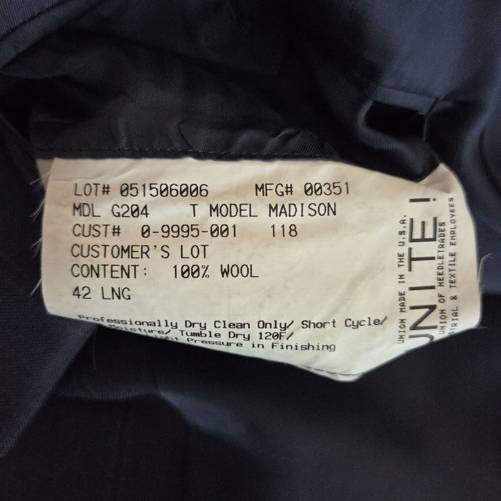 Hickey Freeman Hickey Freeman Madison Sports Jacket Mens 42L Blue Worsted Size 42L - 6 Thumbnail