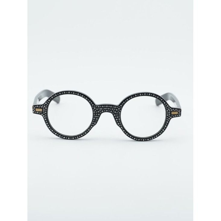Valentino Valentino VLX-185B Eyeglasses Black with Stones 43mm Round Size ONE SIZE - 6 Thumbnail