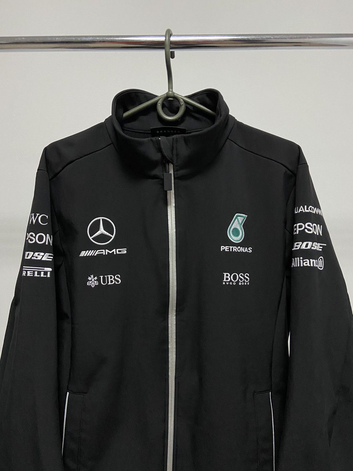 Mercedes-Benz × Vintage Mercedes Benz Racing zip Big Logo soft shell jacket Size US M / EU 48-50 / 2 - 3 Thumbnail