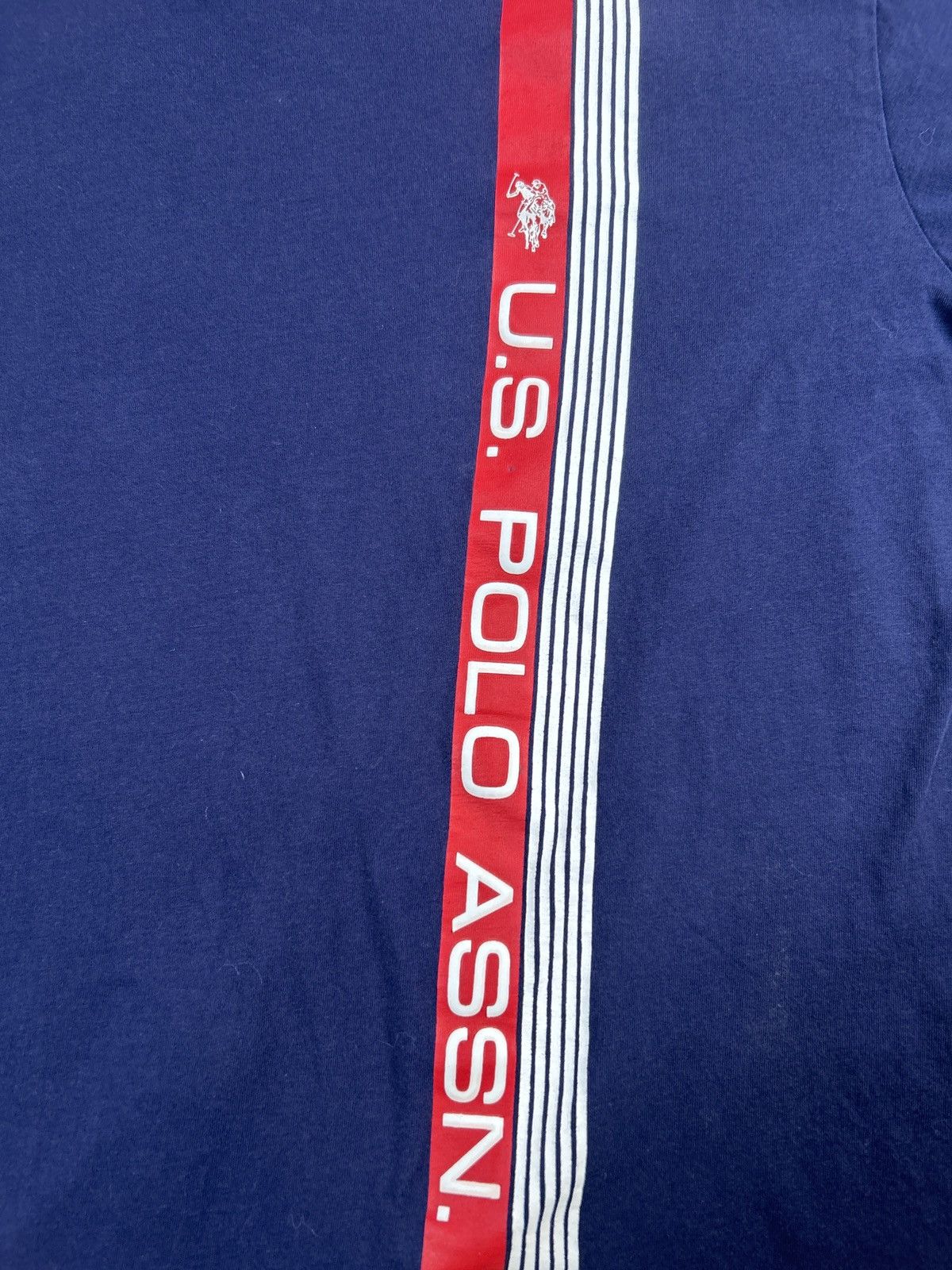 U.S. Polo Assn. U.S. Polo Assn. Men’s T-Shirt L Navy Blue Red White Stripe Size US XL / EU 56 / 4 - 2 Thumbnail