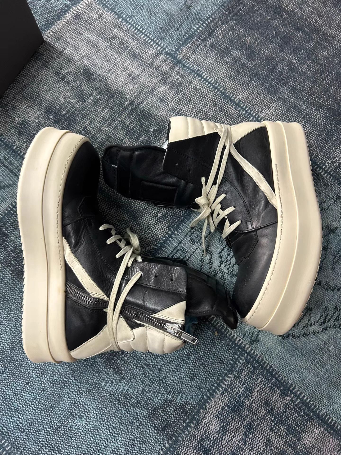 Rick Owens Rick Owens Mainline Thick Sole Reverse Triangle Sneakers Size US 10 / EU 43 - 1 Thumbnail