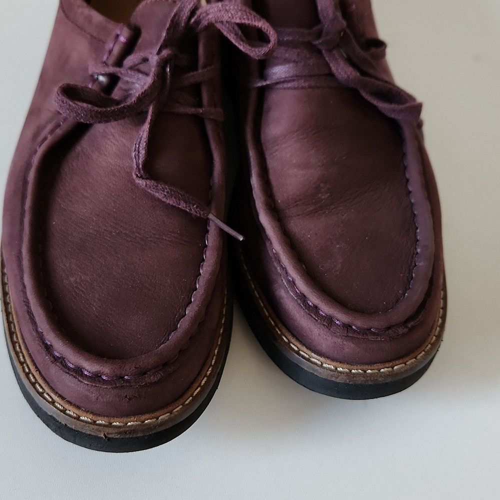 Clarks CLARKS | Glick Bayview Shoes Lace Red Purple Nubuck Leather Size US 6.5 / IT 36.5 - 3 Thumbnail