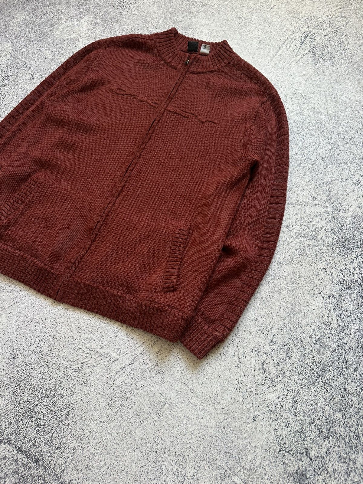 Oakley Vintage Oakley Gorpcore Big Logo Zip Knit Sweater Size US XL / EU 56 / 4 - 3 Thumbnail