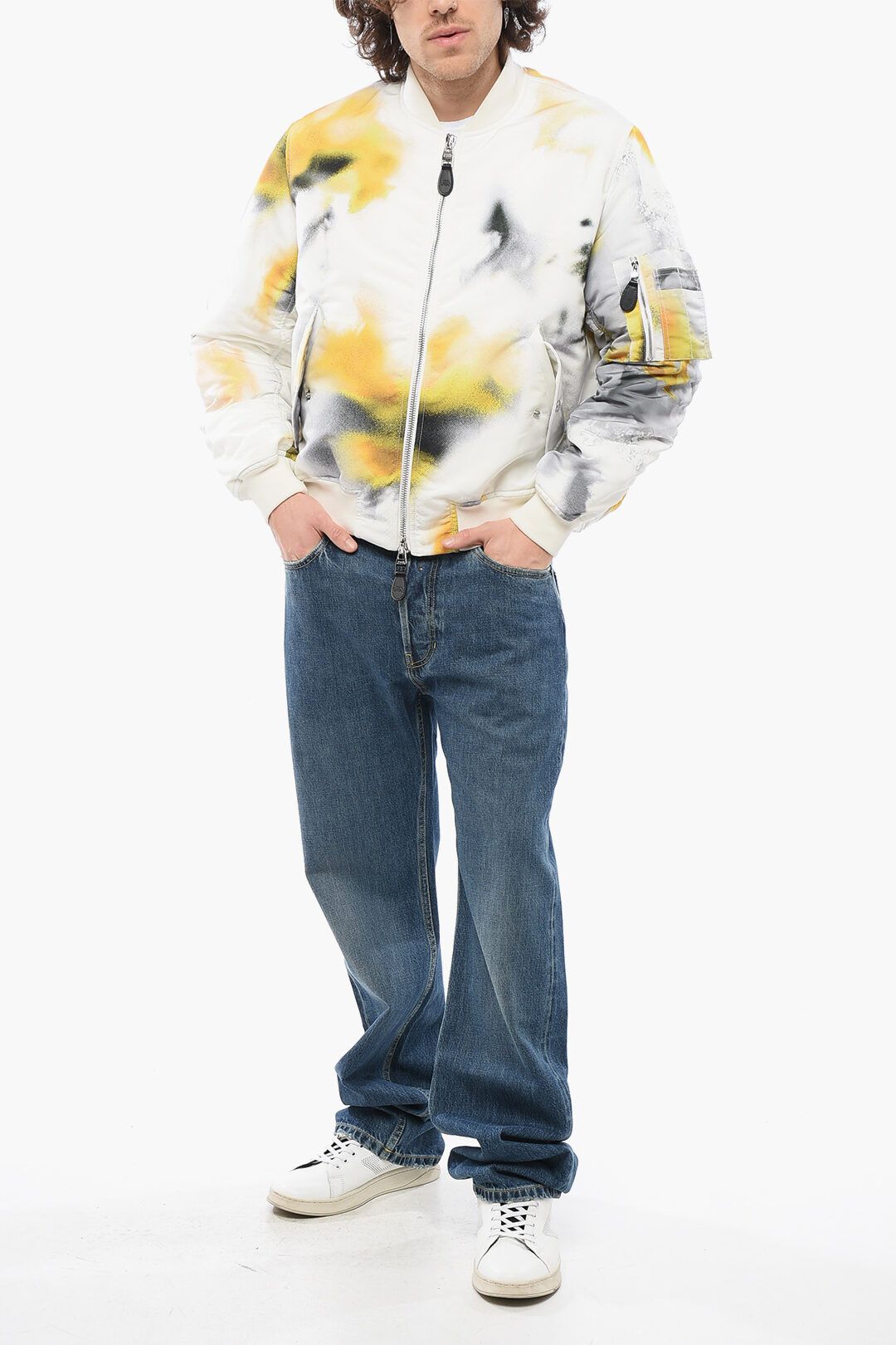 Alexander McQueen og1mm0925 Padded Bomber Jacket in Multicolor Size US M / EU 48-50 / 2 - 4 Thumbnail