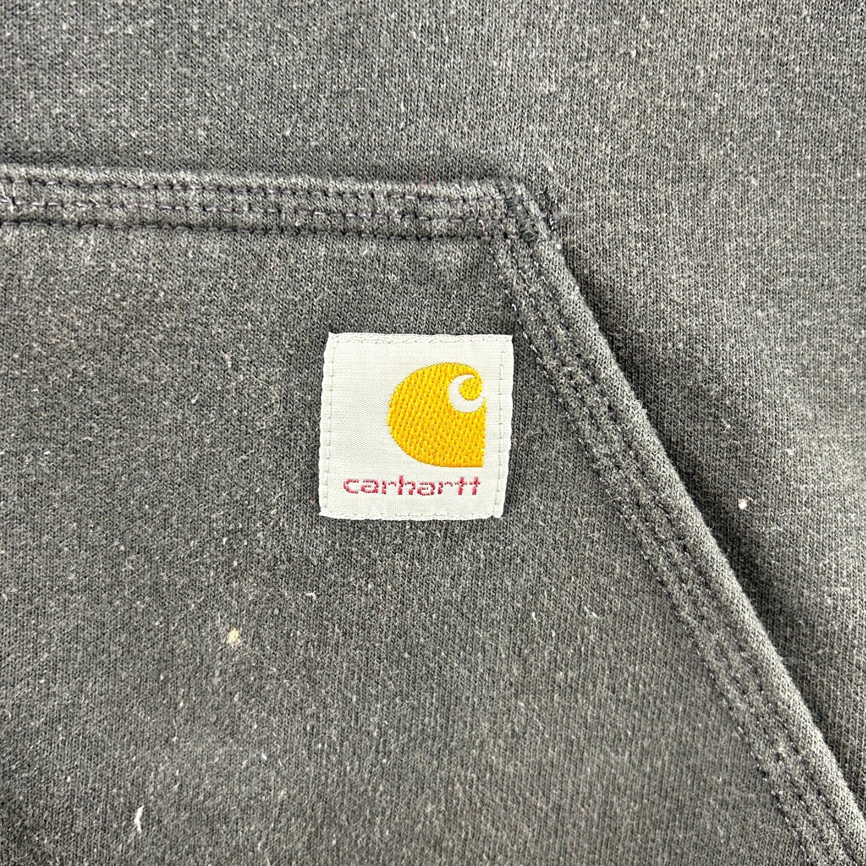 Carhartt Carhartt Hoodie Mens Small Black Pullover Sweatshirt Fleece Logo Zipper Hooded Drawstring Regular Fit 80s Western Outdoor Size US S / EU 44-46 / 1 - 5 Thumbnail
