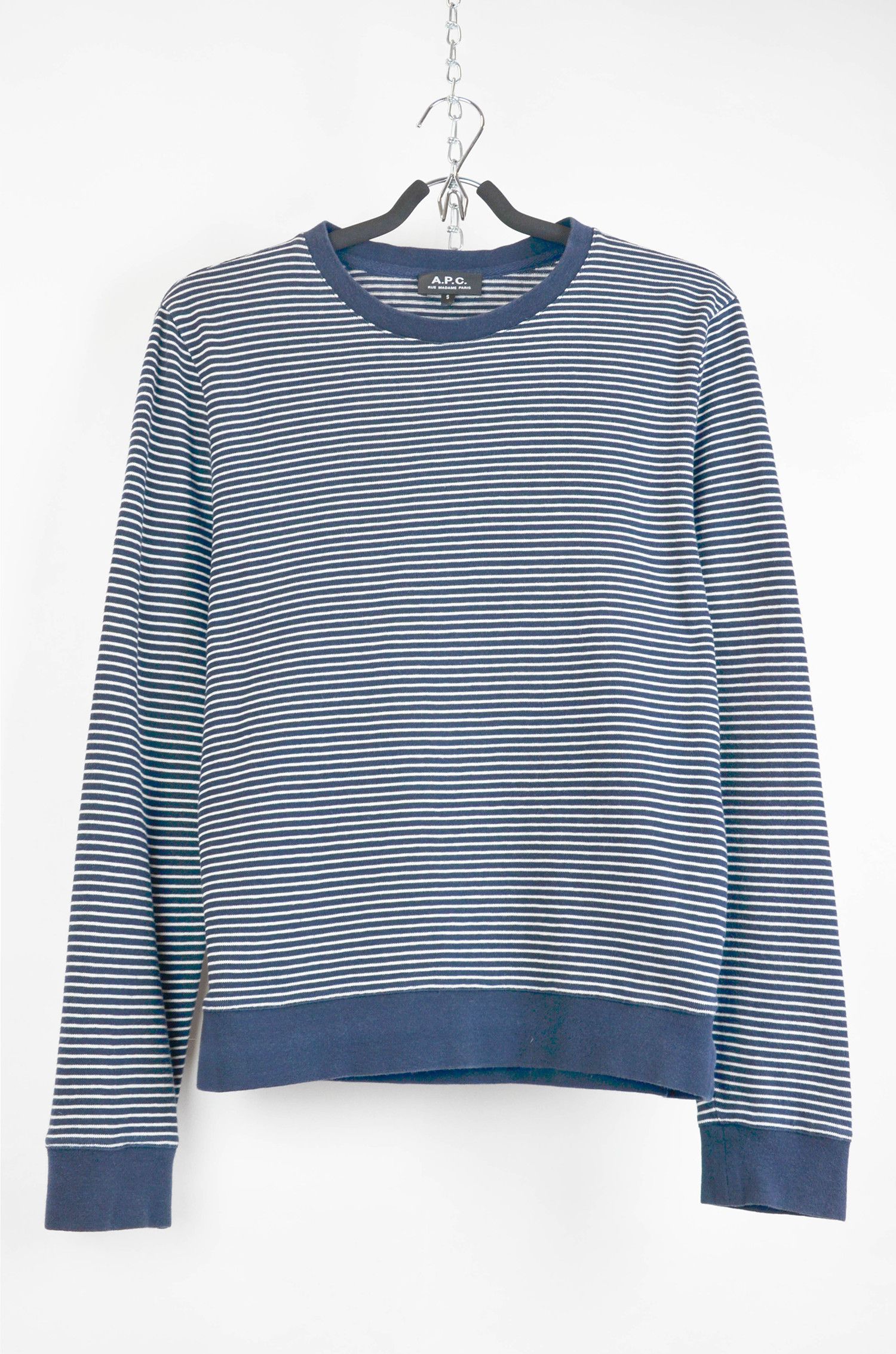 A.P.C. A.P.C. Jeremy Stripe Crew Sweat - S Size US S / EU 44-46 / 1 - 1 Thumbnail
