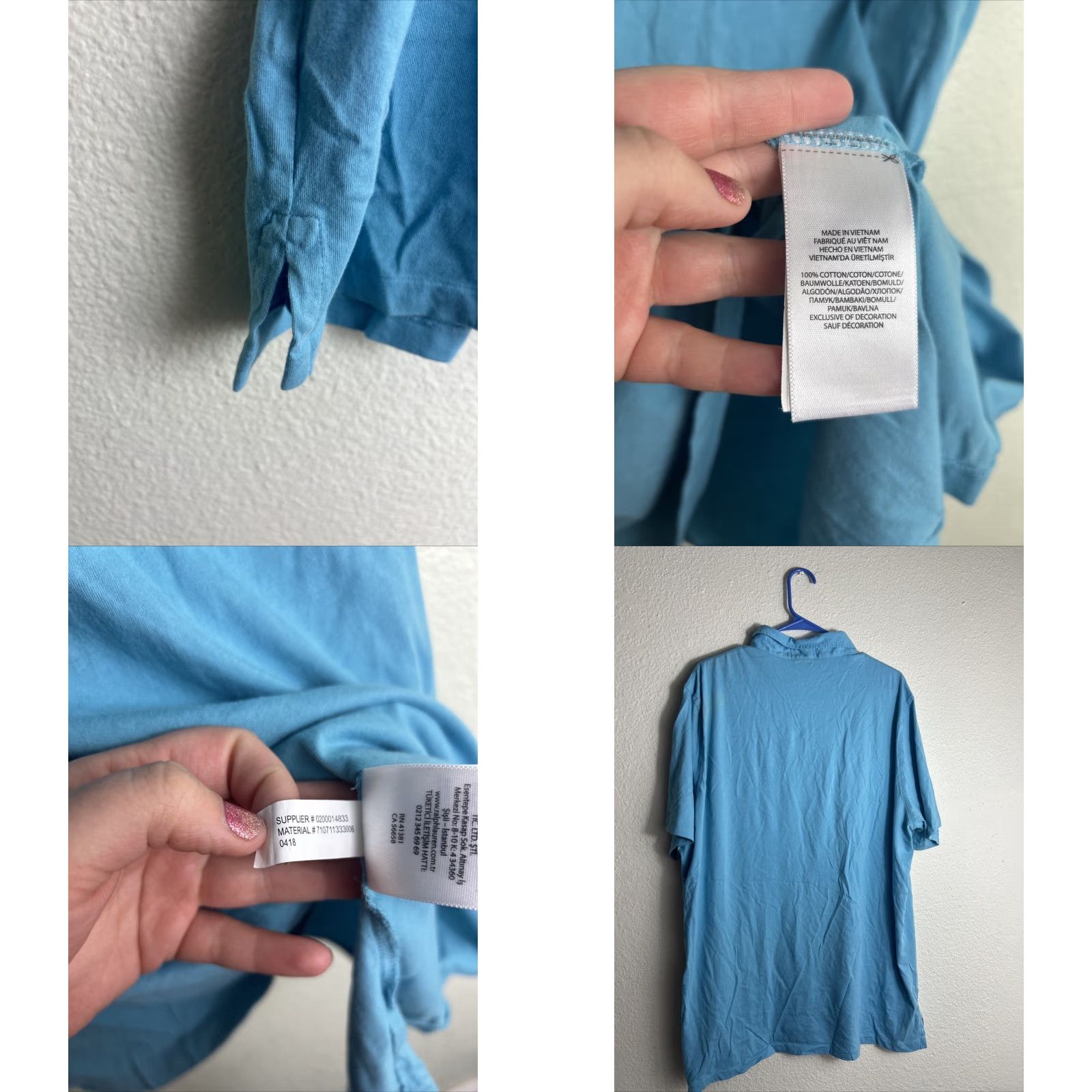 Ralph Lauren Ralph Lauren Polo Shirt Mens XL Classic Fit Short Sleeve Blue Knit Cotton Logo Preppy Designer Golf Walking 27” Chest 33” Length Size US XL / EU 56 / 4 - 8 Thumbnail
