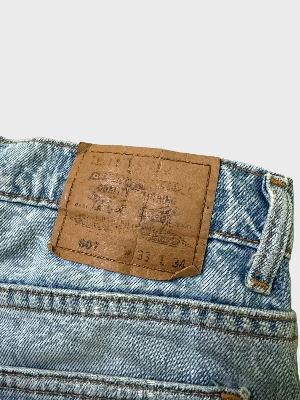 Levi's × Vintage Vintage Levi's 507 Blue Orange Tab Distressed Alter Denims Size US 31 - 18 Thumbnail