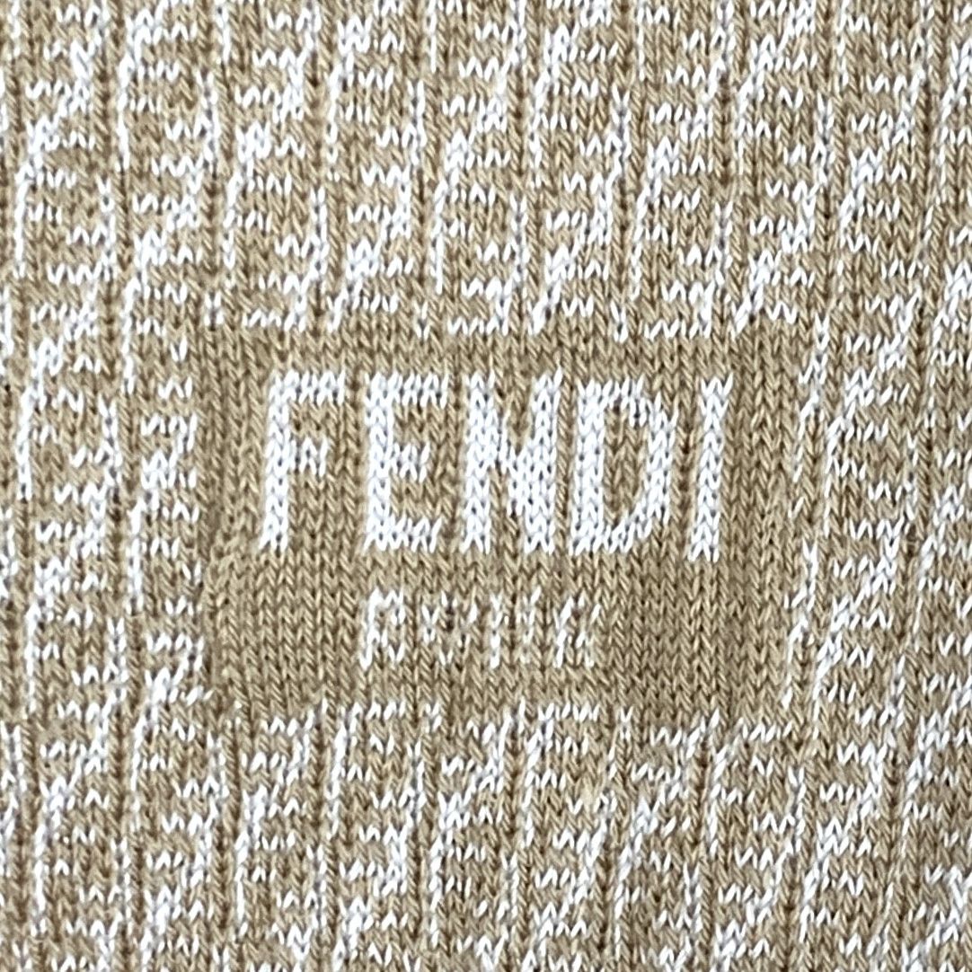 Fendi Fendi Logo Appliqué Wool Tee Brown (40) Size S / US 4 / IT 40 - 5 Thumbnail