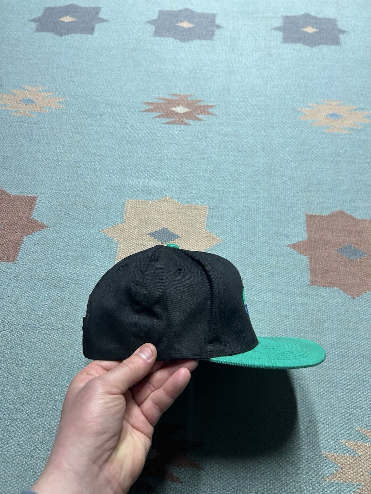 Vintage Vtg SnapBack hat NK seeds black teal embroidered farm feed Size ONE SIZE - 8 Thumbnail
