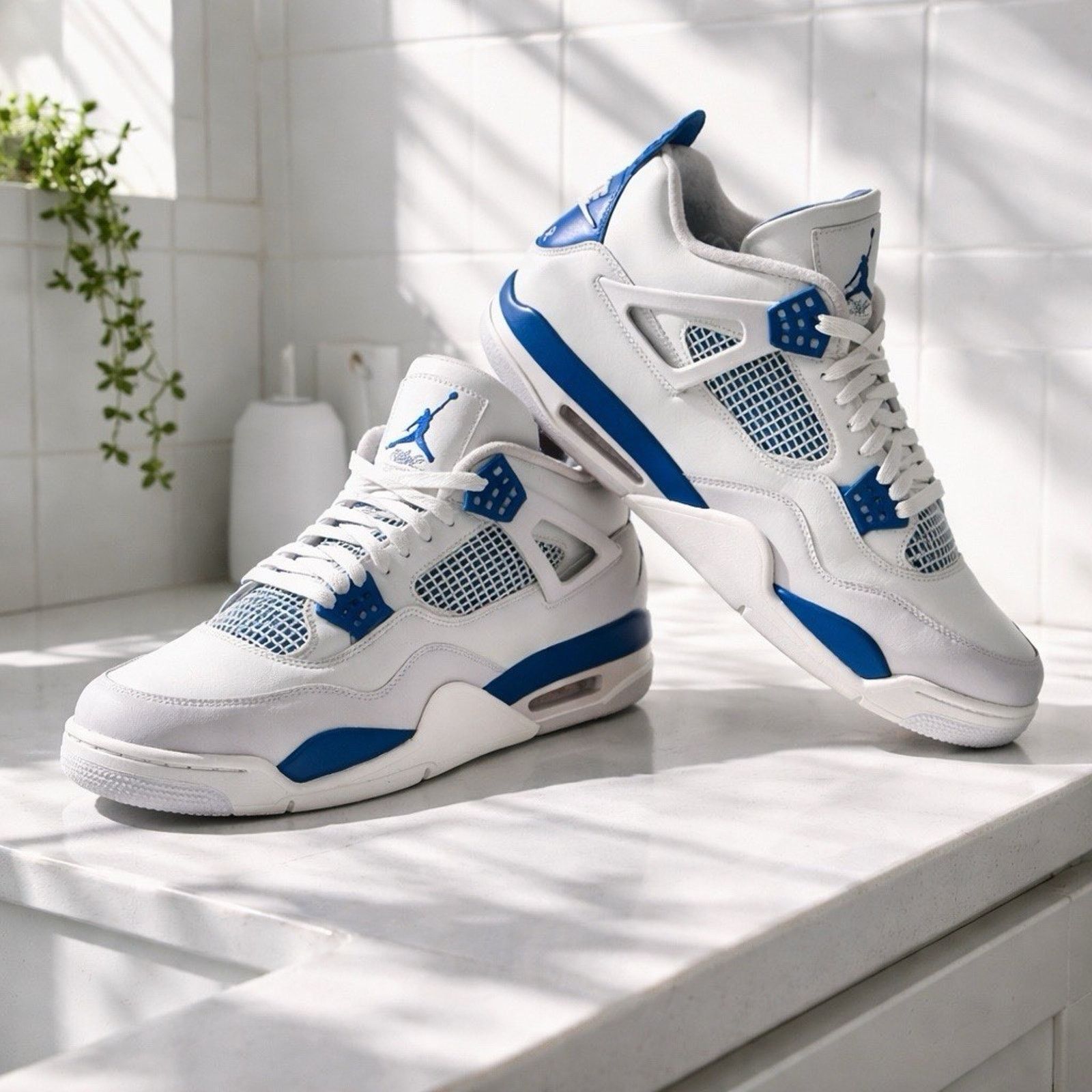 Jordan Brand Nike Air Jordan 4 Retro Shoe Military Industrial Blue FV5029 Size US 14 / EU 47 - 1 Thumbnail