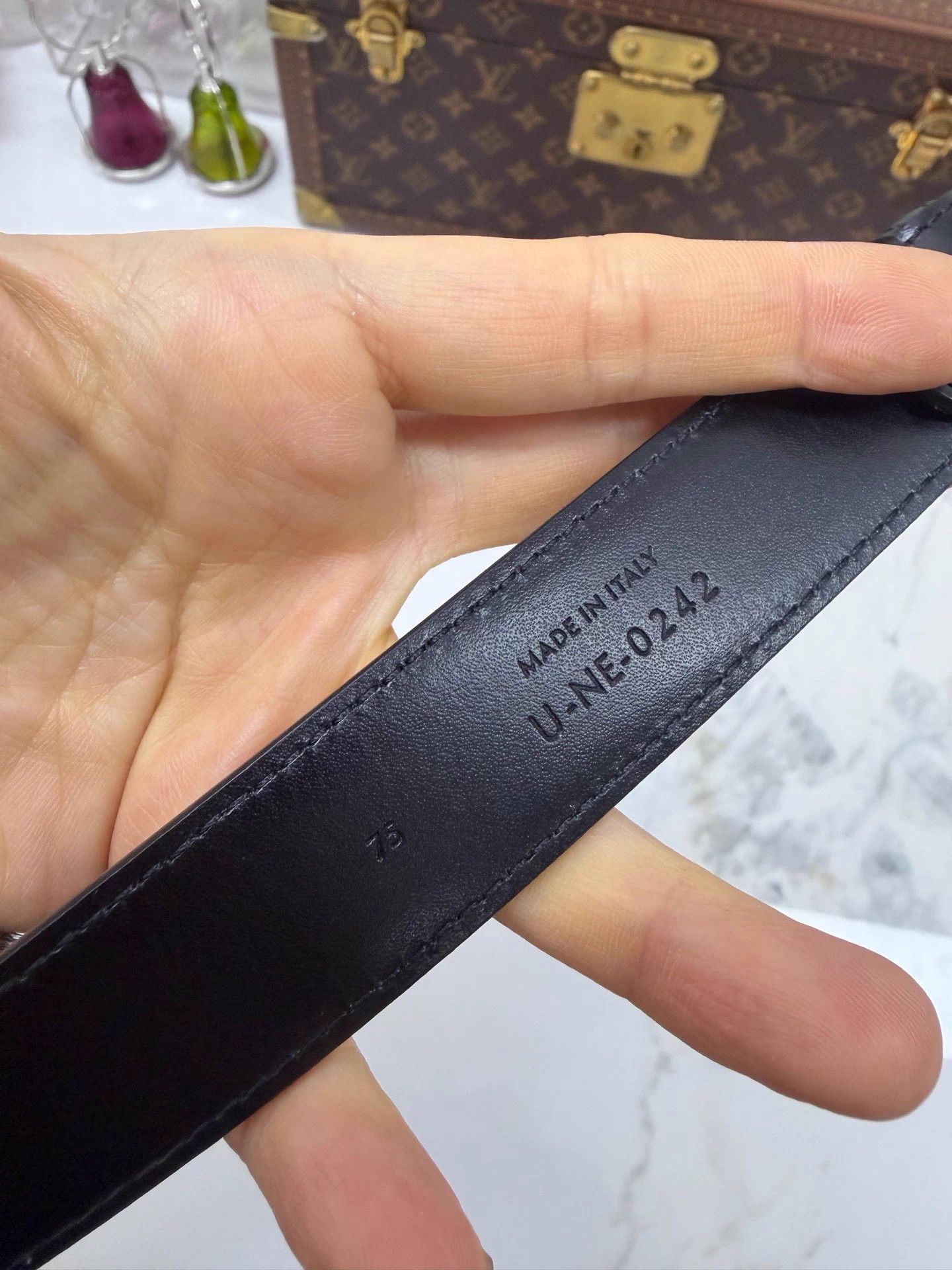 Celine Celine Triomphe Belt 75 Black Gold 99 New Size ONE SIZE - 3 Thumbnail