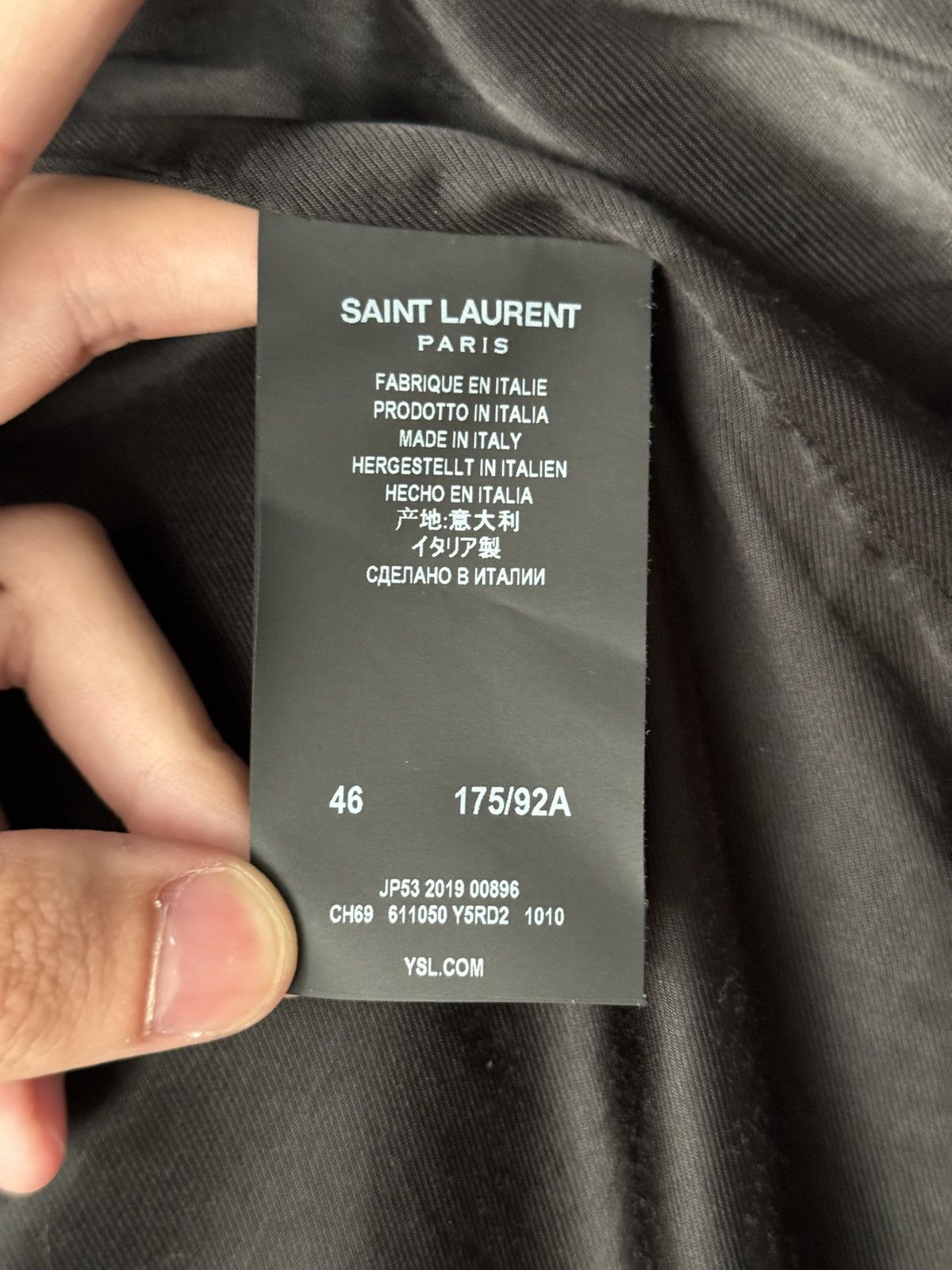 Saint Laurent Paris Saint Laurent Calf Skin Leather Jacket 46 Size US S / EU 44-46 / 1 - 5 Thumbnail