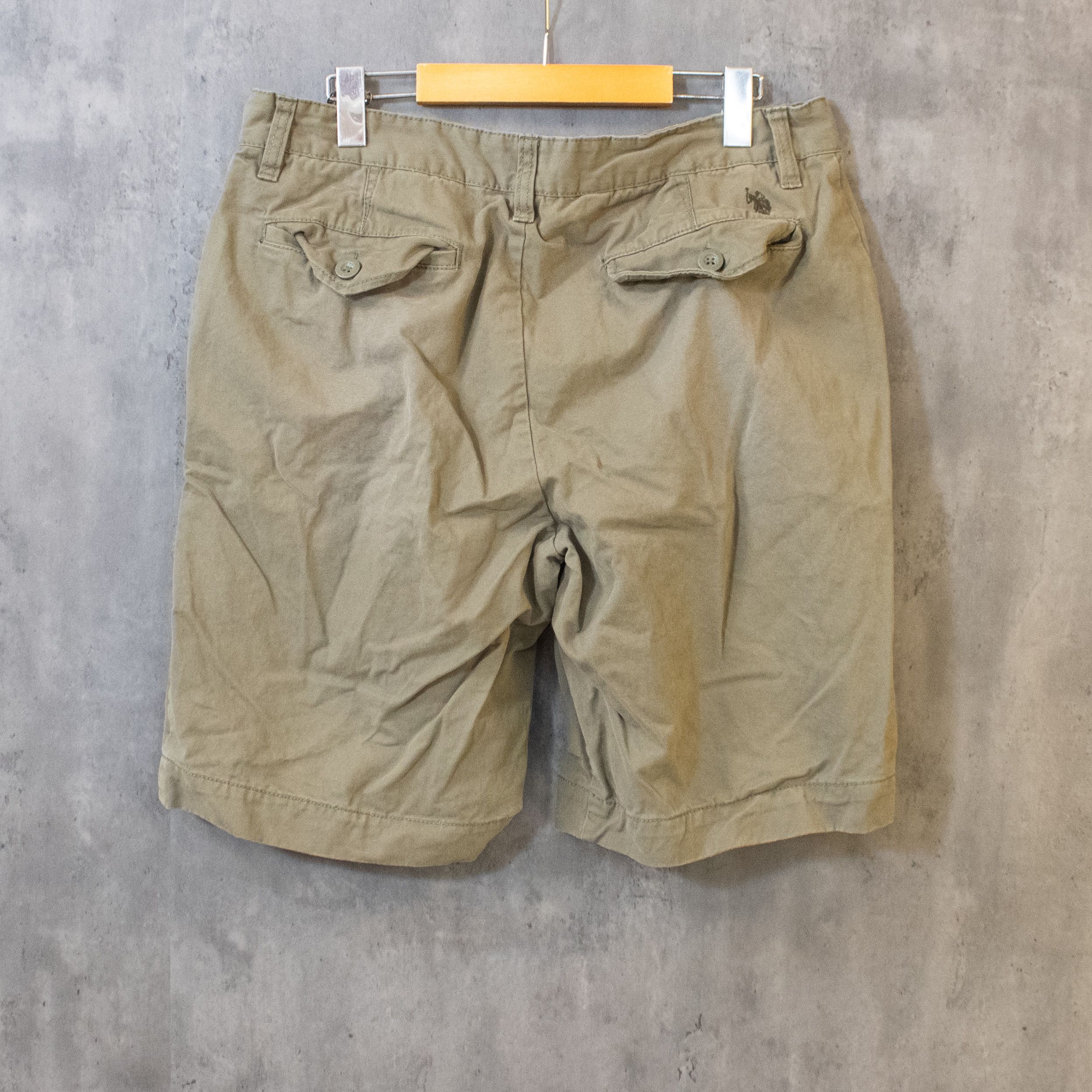 U.S. Polo Assn. Y2K 2000's USPA Sage Green Baggy Shorts Size US 34 / EU 50 - 4 Thumbnail