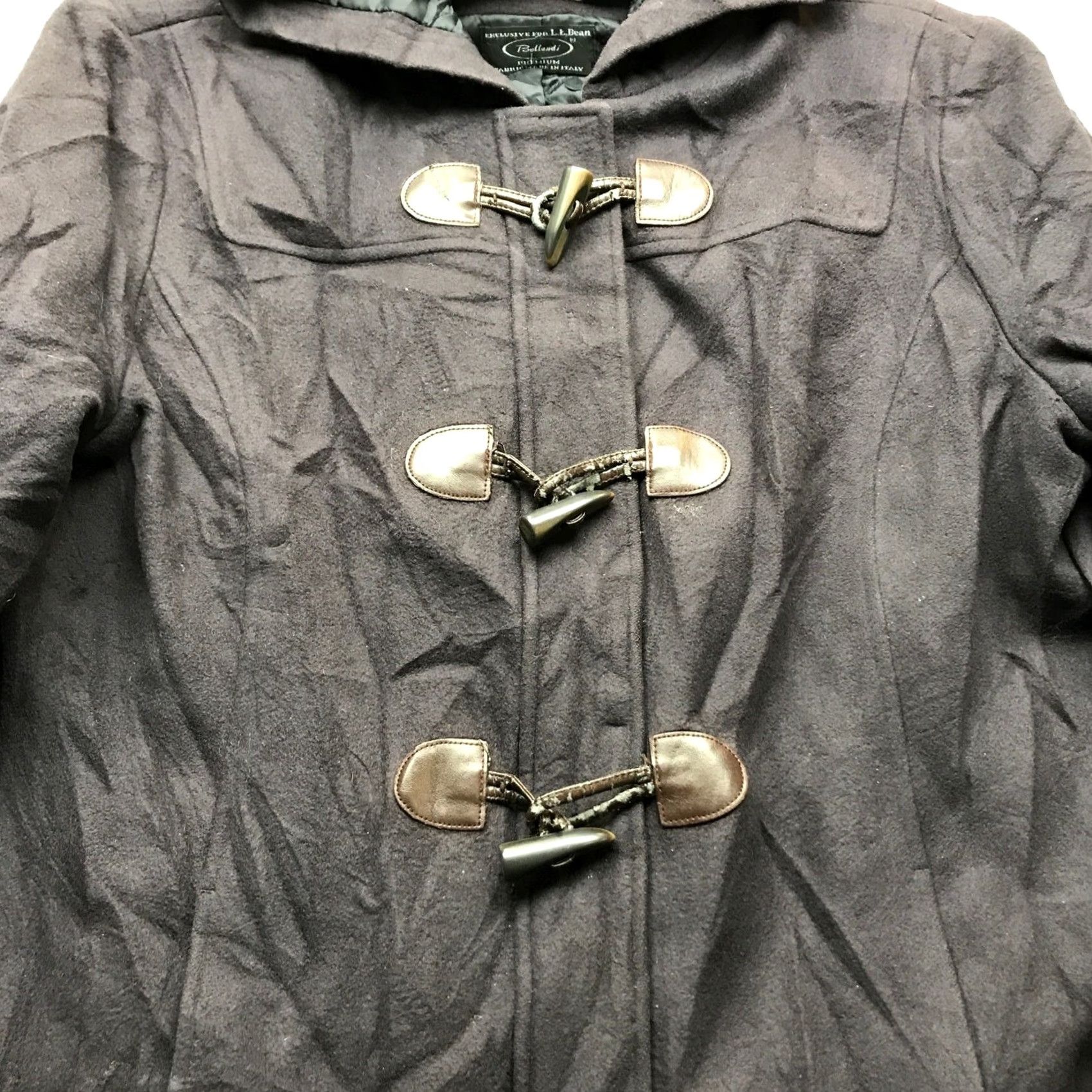 Vintage VINTAGE LL Bean Bellandi Classic Lambswool Duffel Coat Womens XL 18 Hooded Purple Toggle Coat Size XL / US 12-14 / IT 48-50 - 5 Thumbnail