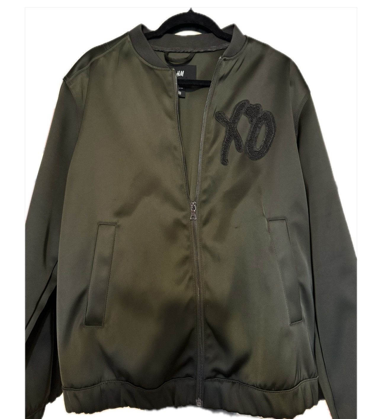 H M The Weeknd XO H M x The Weeknd Army Green Bomber Jacket Grailed