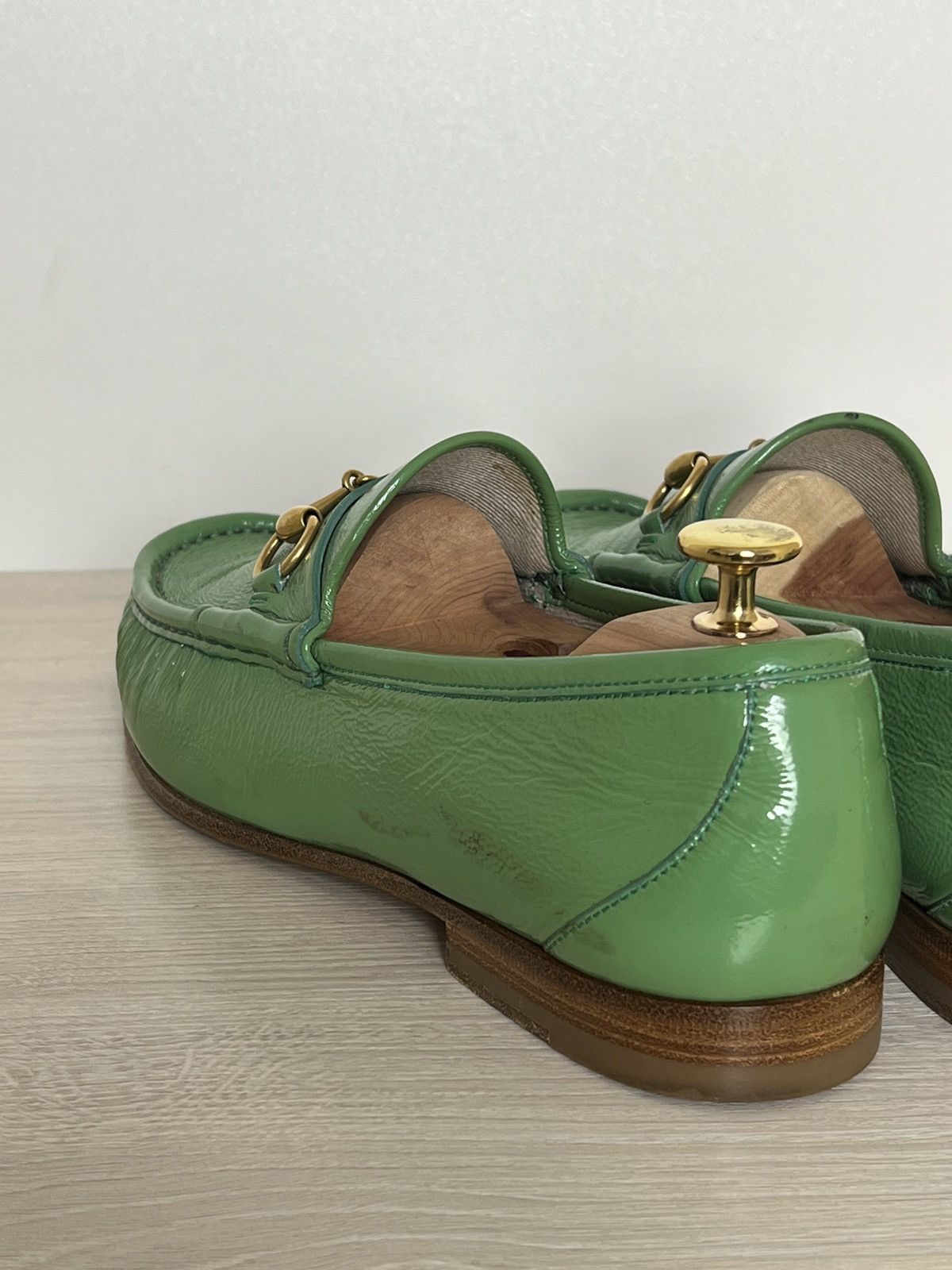 Gucci Teal Patent Leather Horsebit Loafers Size US 9 / EU 42 - 7 Thumbnail