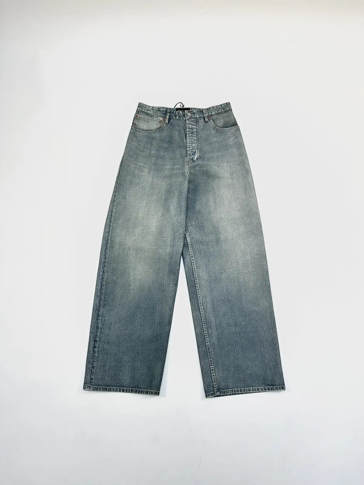 o1s1rm1125 Trompe L'Oeil Baggy Pants in Blue