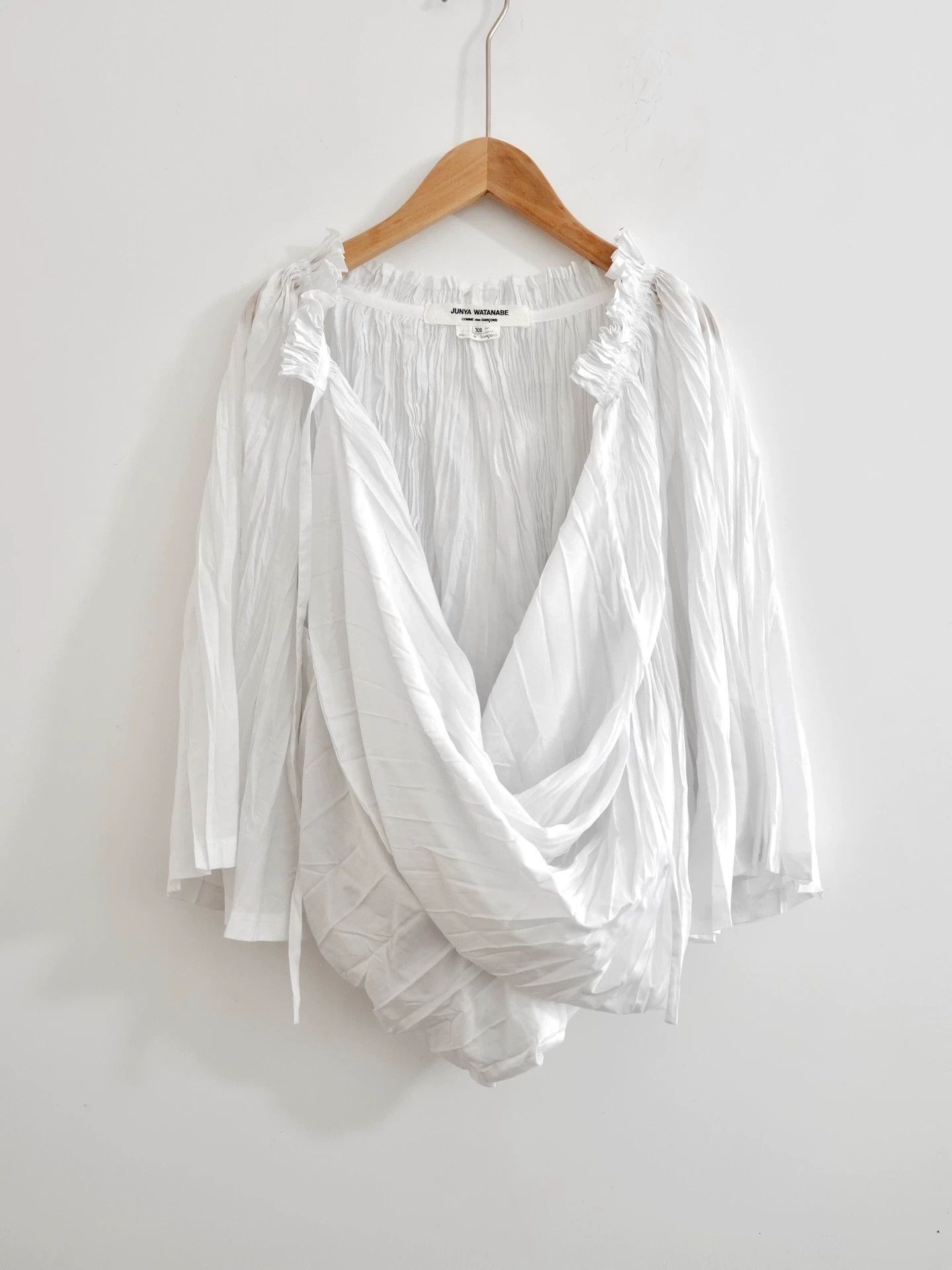 Junya Watanabe Junya Watanabe 2009SS Pleated Tie Neck Shirt XS Size XS / US 0-2 / IT 36-38 - 1 Thumbnail