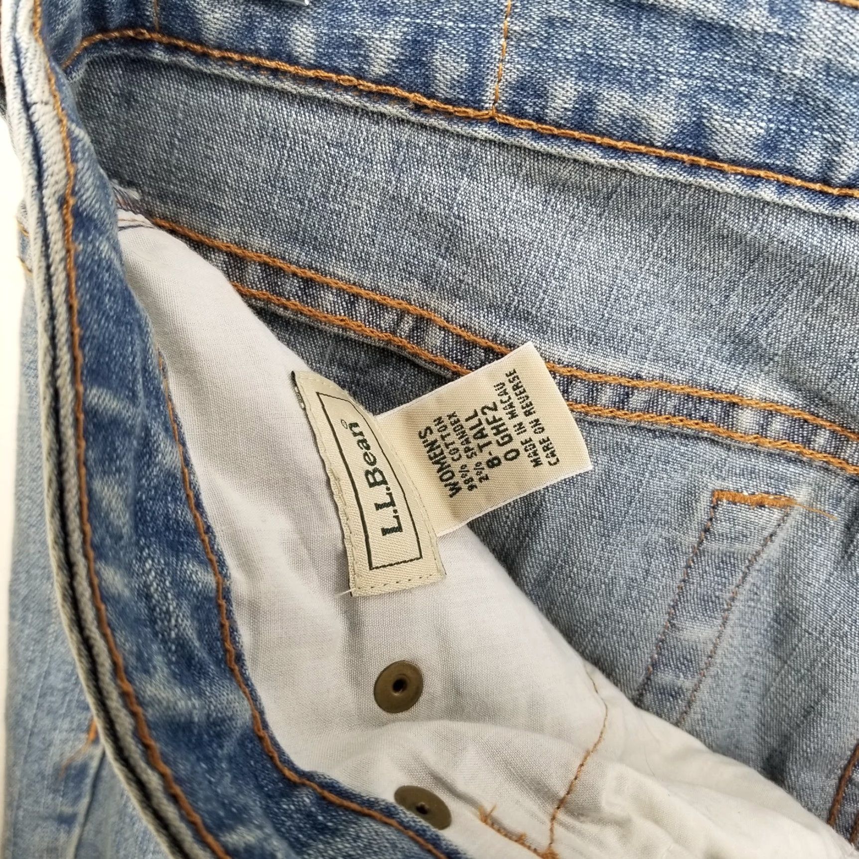 Vintage L.L. Bean Women's Jeans Bootcut Tall Size 8 Tall Blue Denim Womens Size 30" / US 8 / IT 44 - 4 Thumbnail