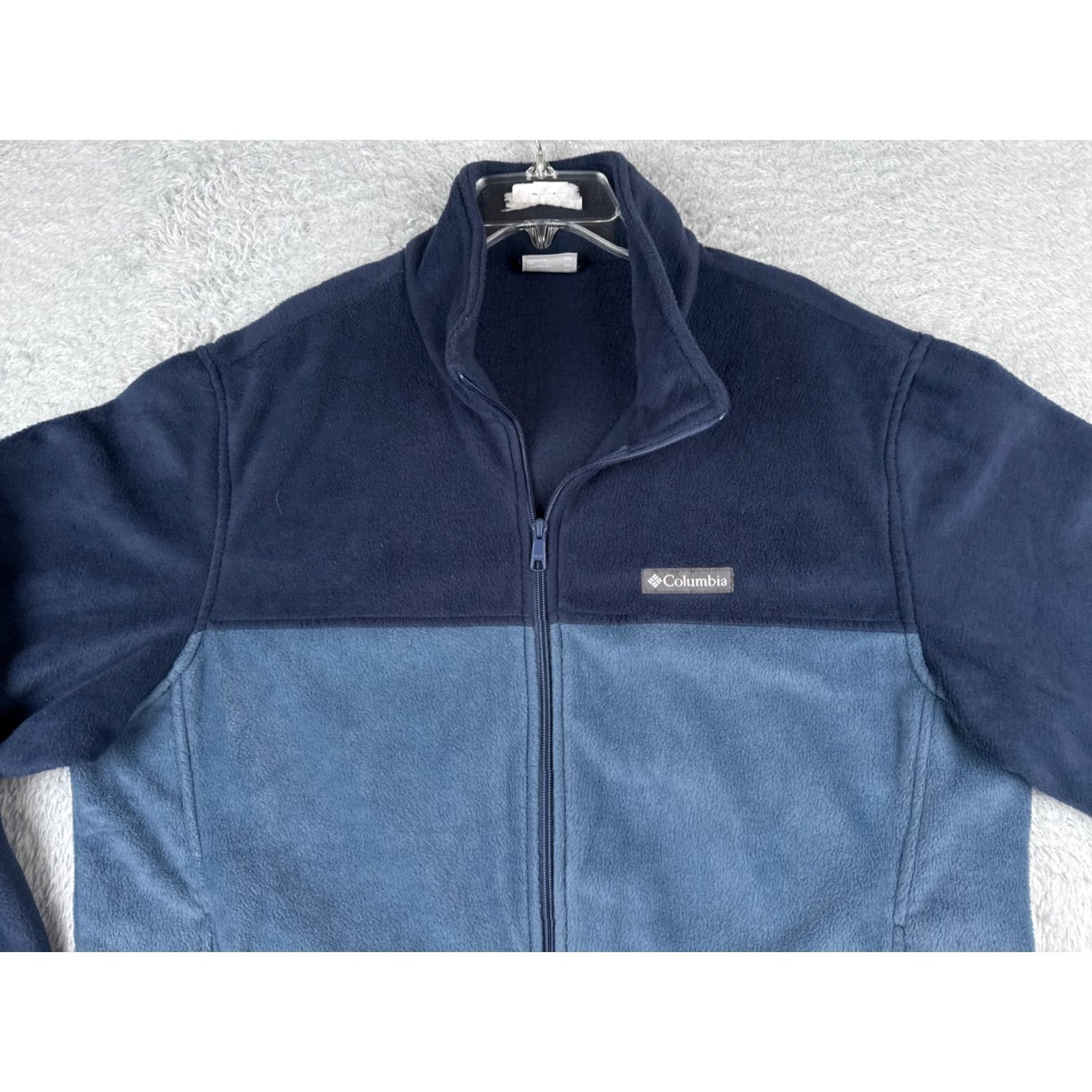 Vintage Columbia Jacket Adult 2XL Blue Full Zip Mock Neck Fleece Polyester Pockets Casual Travel Workwear Men Size US XXL / EU 58 / 5 - 4 Thumbnail