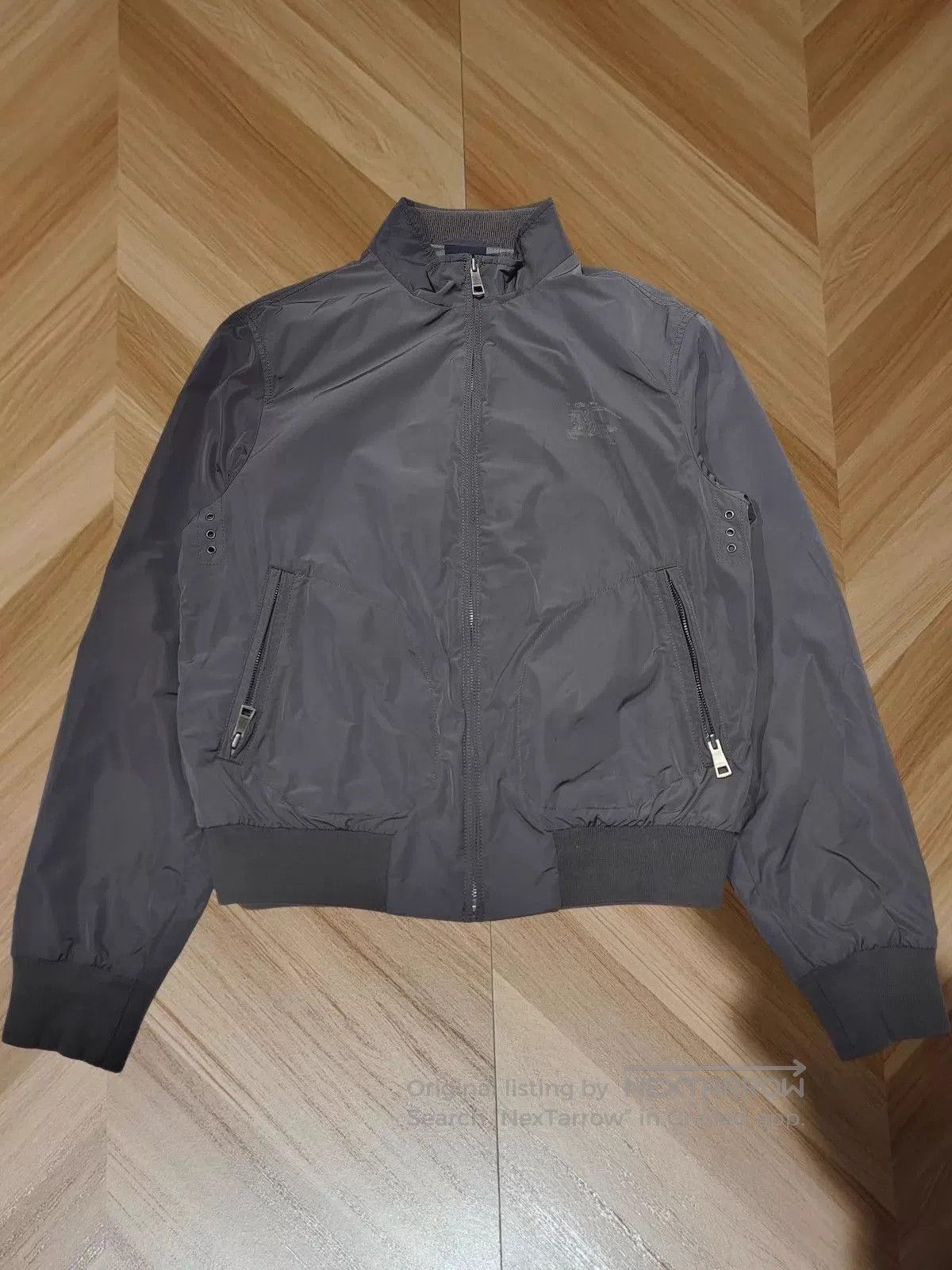 Burberry Gray Bomber Jacket with Zip Closure - Size M. Size US M / EU 48-50 / 2 - 1 Thumbnail