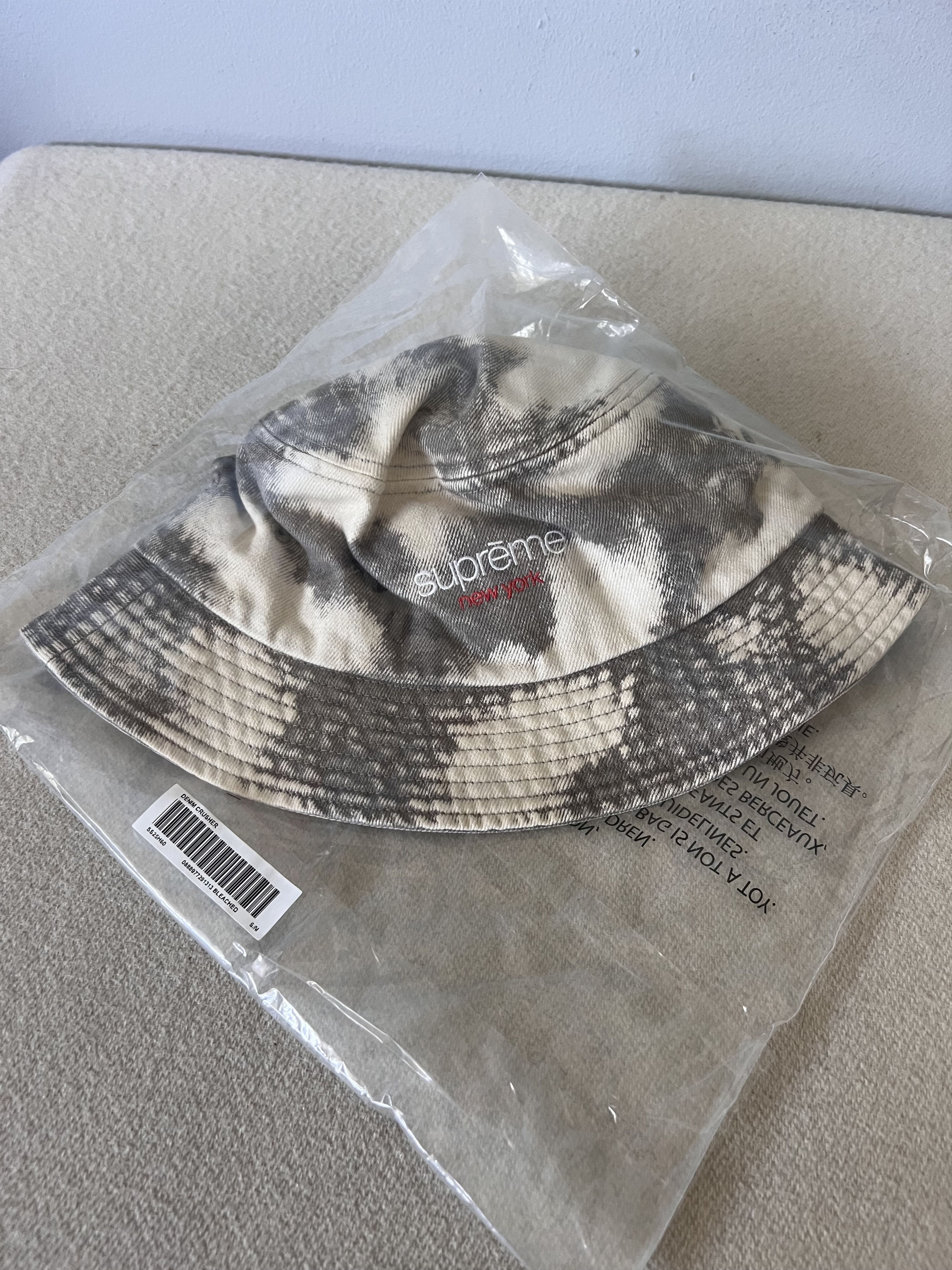 Supreme S/M Supreme Bleached Denim Crusher Hat Size ONE SIZE - 2 Thumbnail