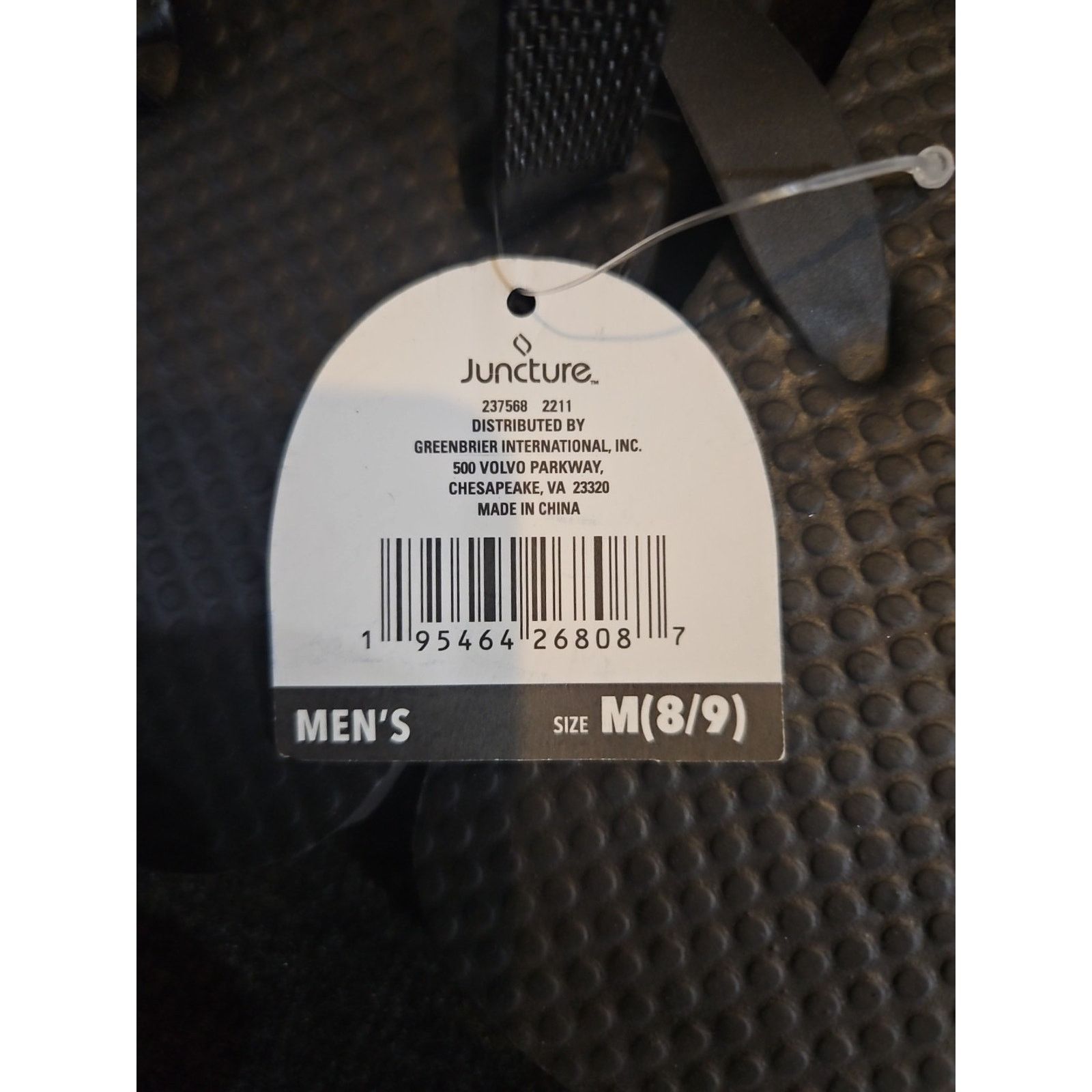 Other Juncture Men's Medium Size 8/9 Black Flip Flops Size US 9 / EU 42 - 4 Thumbnail