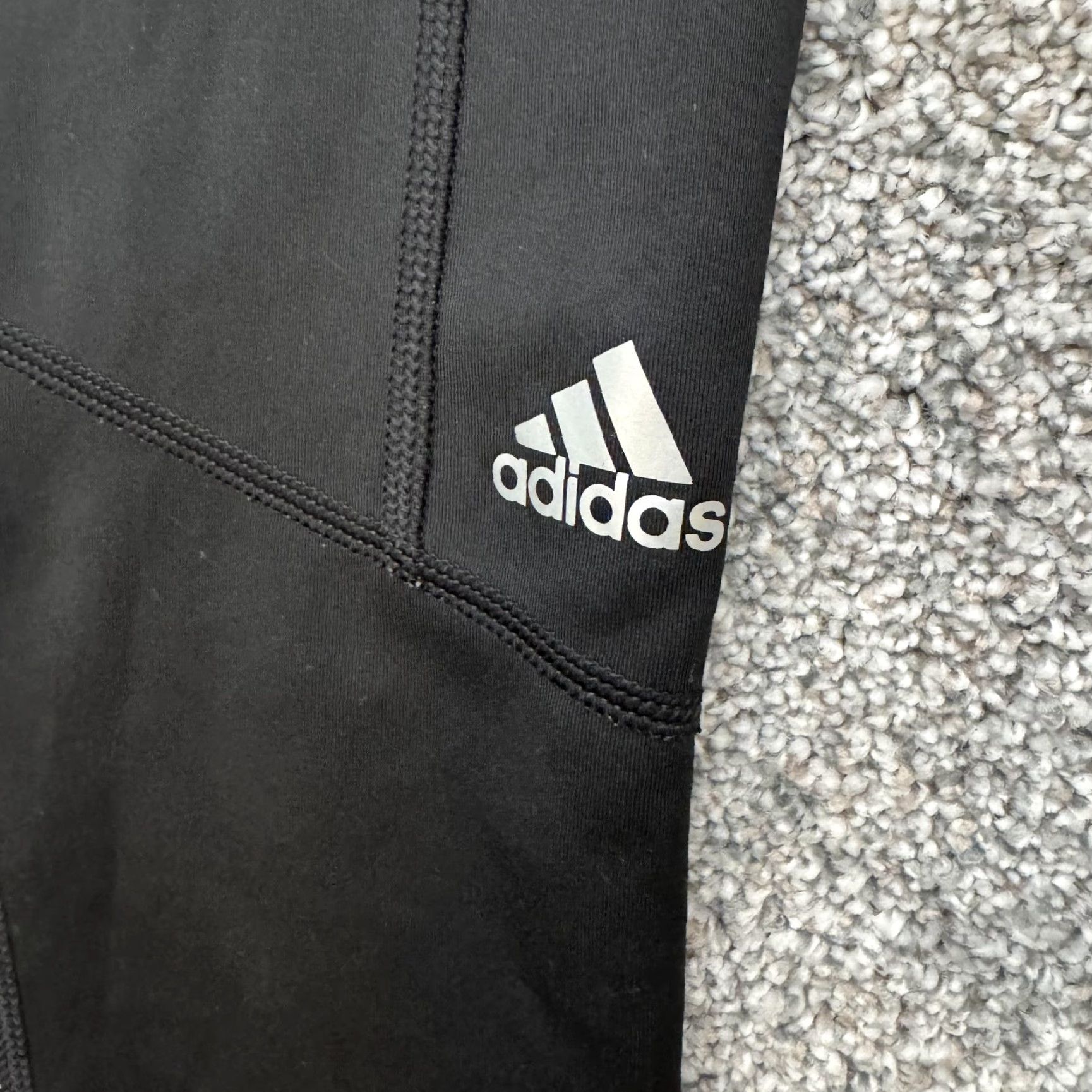 Adidas Adidas Leggings Womens Small Black Techfit Climalite Performance Gym & Training Size 28" / US 6 / IT 42 - 2 Thumbnail