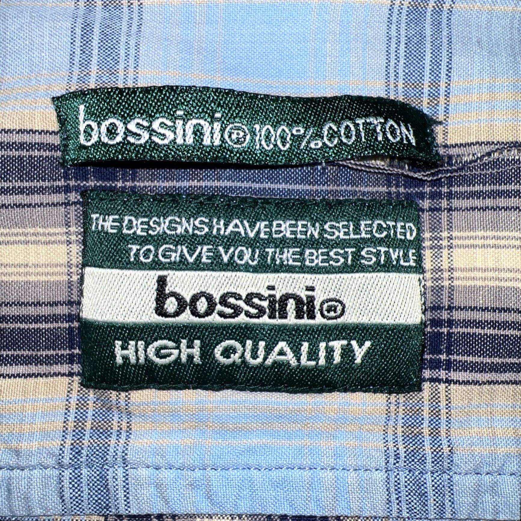 Vintage Bossini Blue Plaid Button-Up Shirt Mens Size S Short Sleeve High Quality Size US S / EU 44-46 / 1 - 3 Thumbnail