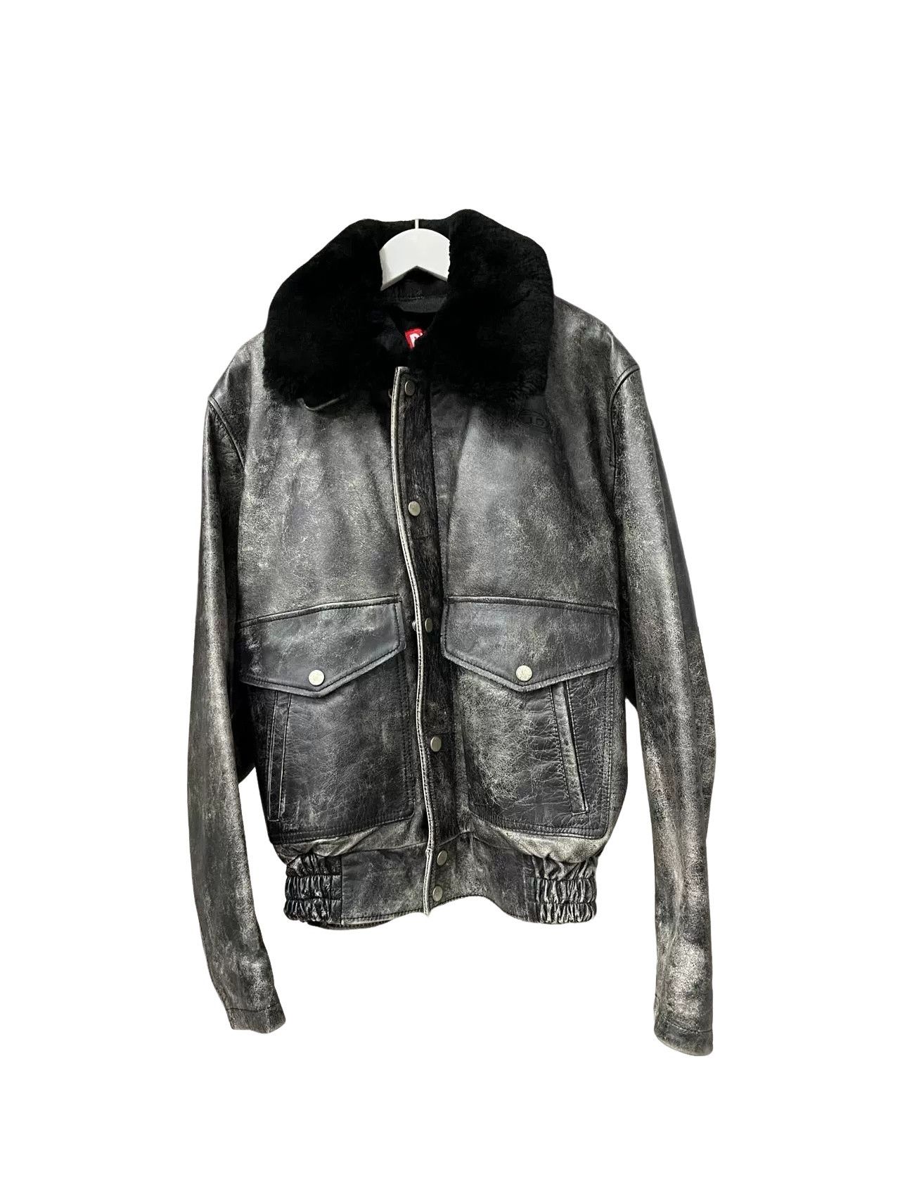 Diesel Diesel Distressed Leather Jacket Size S Size US S / EU 44-46 / 1 - 1 Thumbnail