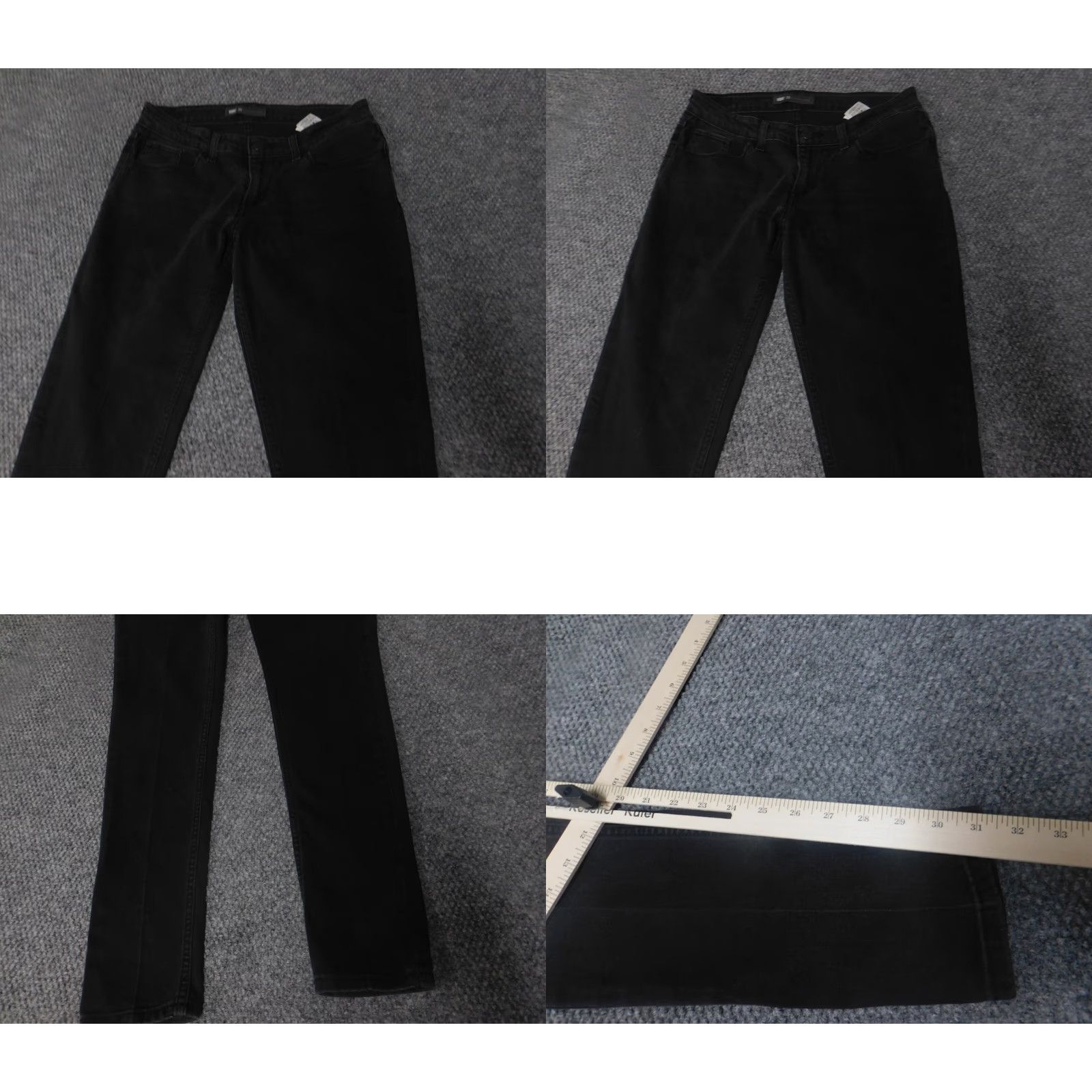 Levi's Levi's Jeans Womens 30x31 Black Straight Denim Regular 30 Inseam 31 Mid Rise Stretch Zipper Cotton Blend Denim Size 30" / US 8 / IT 44 - 8 Thumbnail