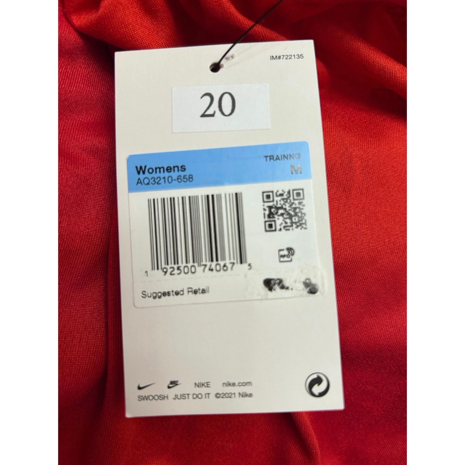 Nike Nike Women’s Athletic Dri Fit Workout University Red T-Shirt Size M / US 6-8 / IT 42-44 - 9 Thumbnail