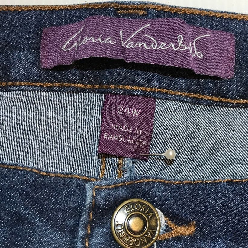 Gloria Vanderbilt Gloria Vanderbilt Amanda High Rise Straight Denim Jeans 24W Size 22" - 3 Thumbnail