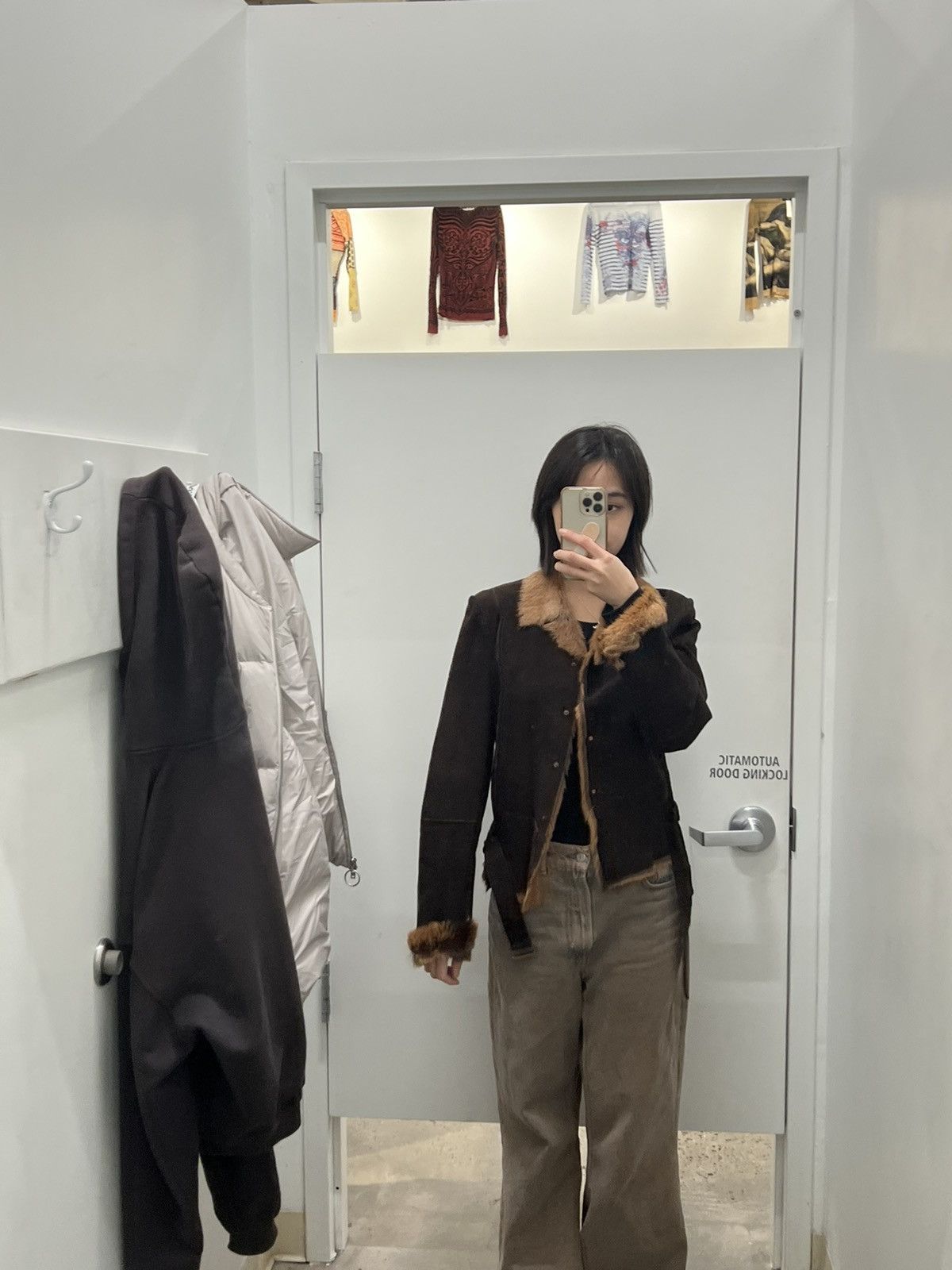 Vintage Fur leather suede jacket Size S / US 4 / IT 40 - 6 Thumbnail