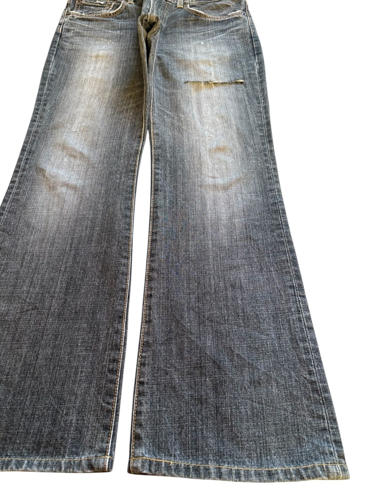 Edwin × Japanese Brand Exclusive Vintage Edwin Distressed Ripped Bootcut Flare Jean Size US 32 / EU 48 - 7 Thumbnail