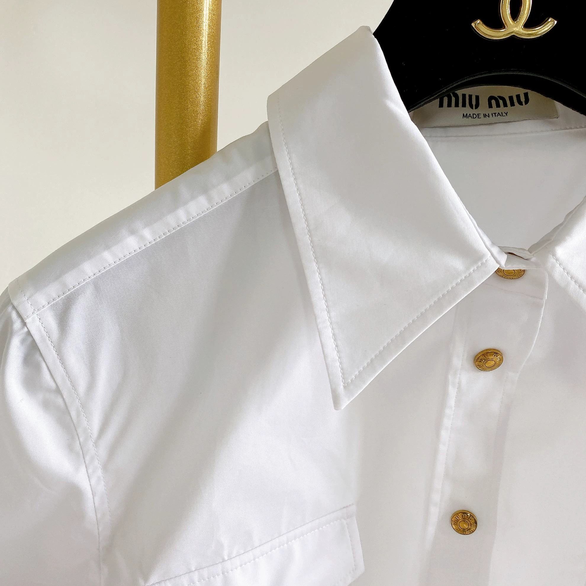 Miu Miu MIU MIU White Shirt T-Shirt 5182 Size XS / US 0-2 / IT 36-38 - 4 Thumbnail