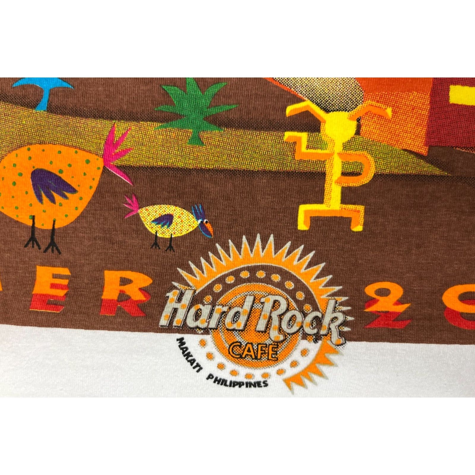 Hard Rock Cafe VINTAGE Hard Rock Cafe Shirt Unisex Adults M Makati Philippines 2001 T-Shirt White Cotton Graphic Rock Size: M Size US M / EU 48-50 / 2 - 4 Thumbnail