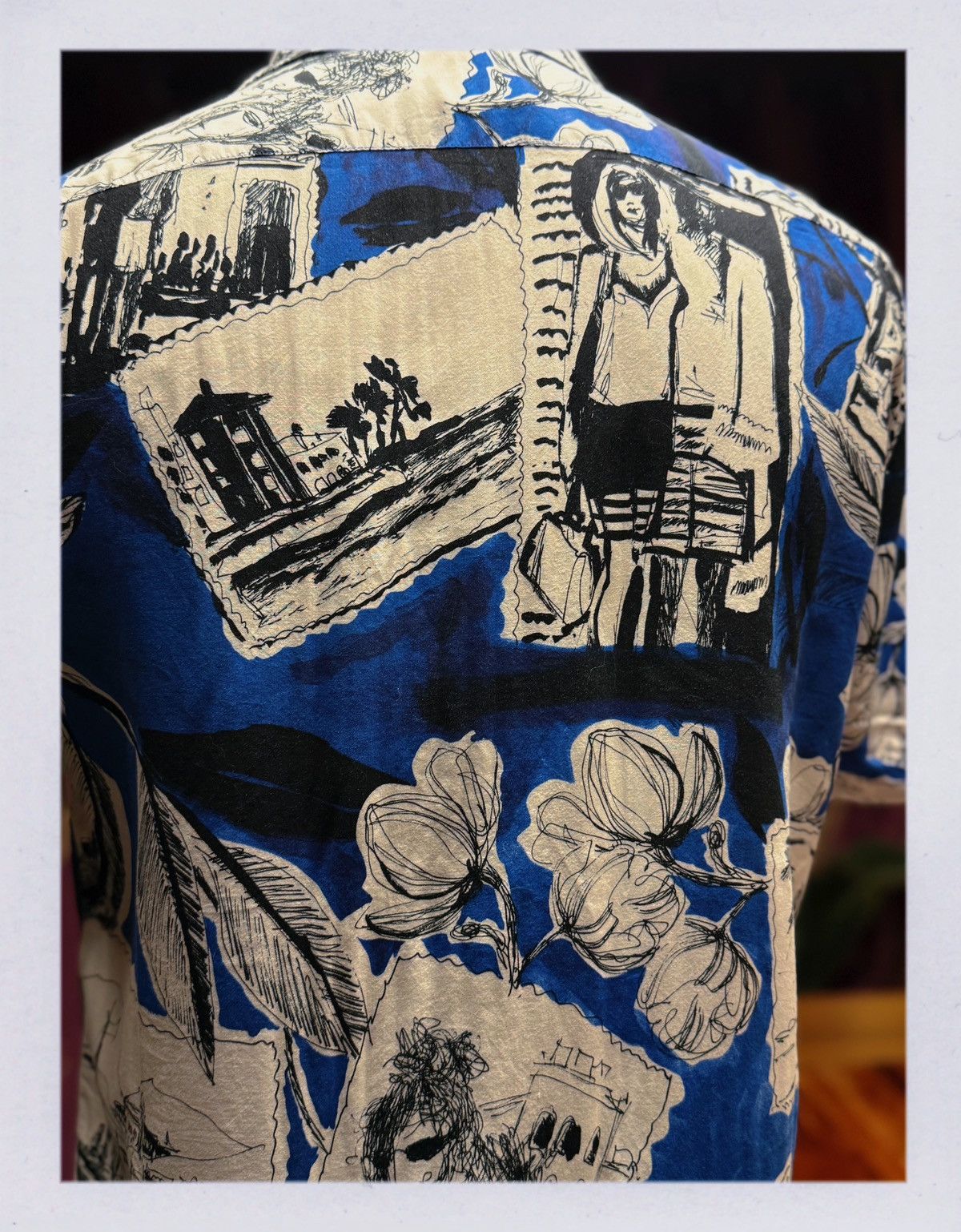 Zara ZARA Illustrated Vintage Postcard Shirt – Size L Size US L / EU 52-54 / 3 - 6 Thumbnail