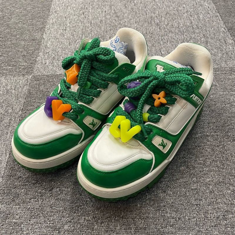 Louis Vuitton Trainer Maxi Fashion Sneakers in Green 0079